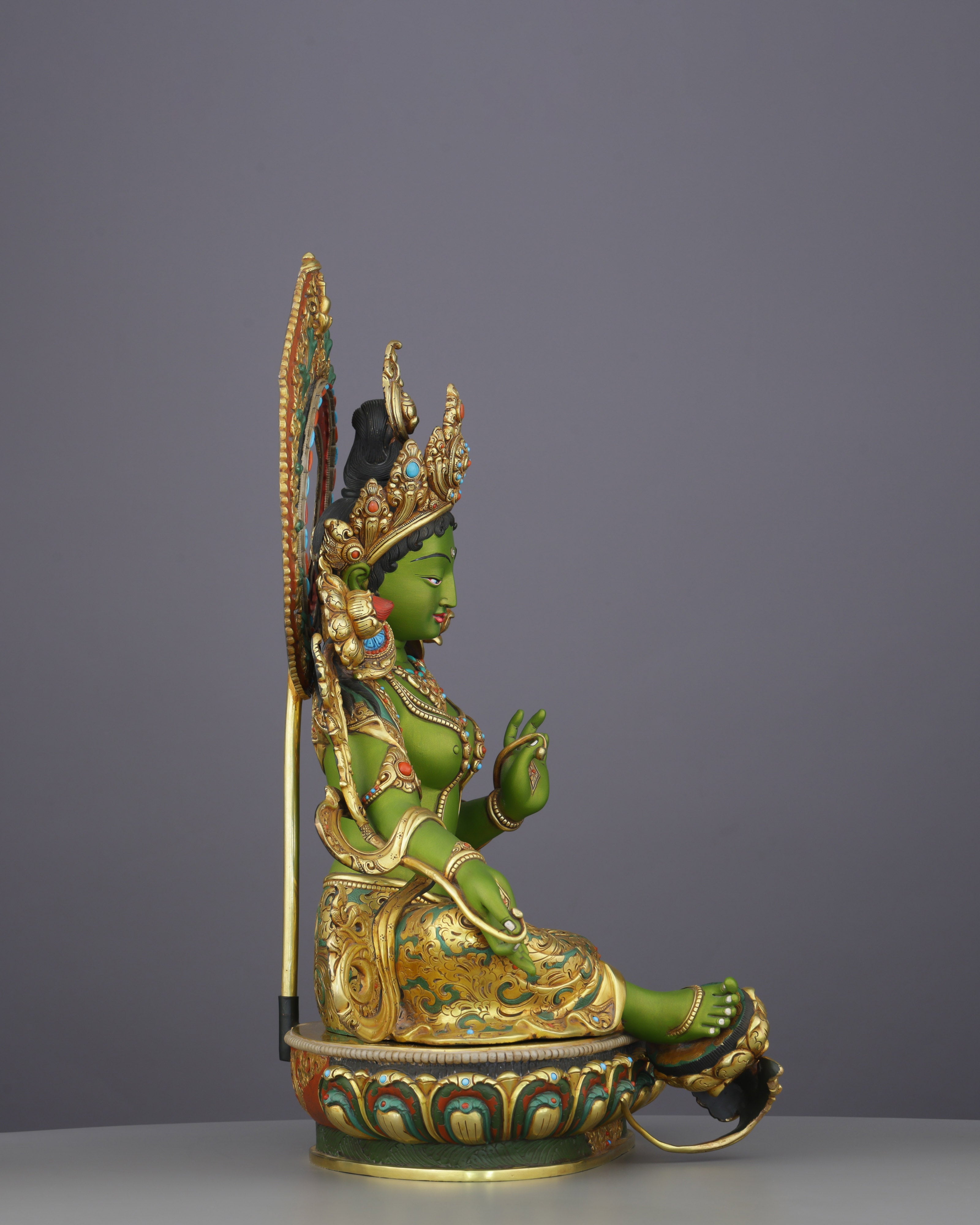 Green, Gold, and Fearless | The Green Tara Statue That Commands Every Space