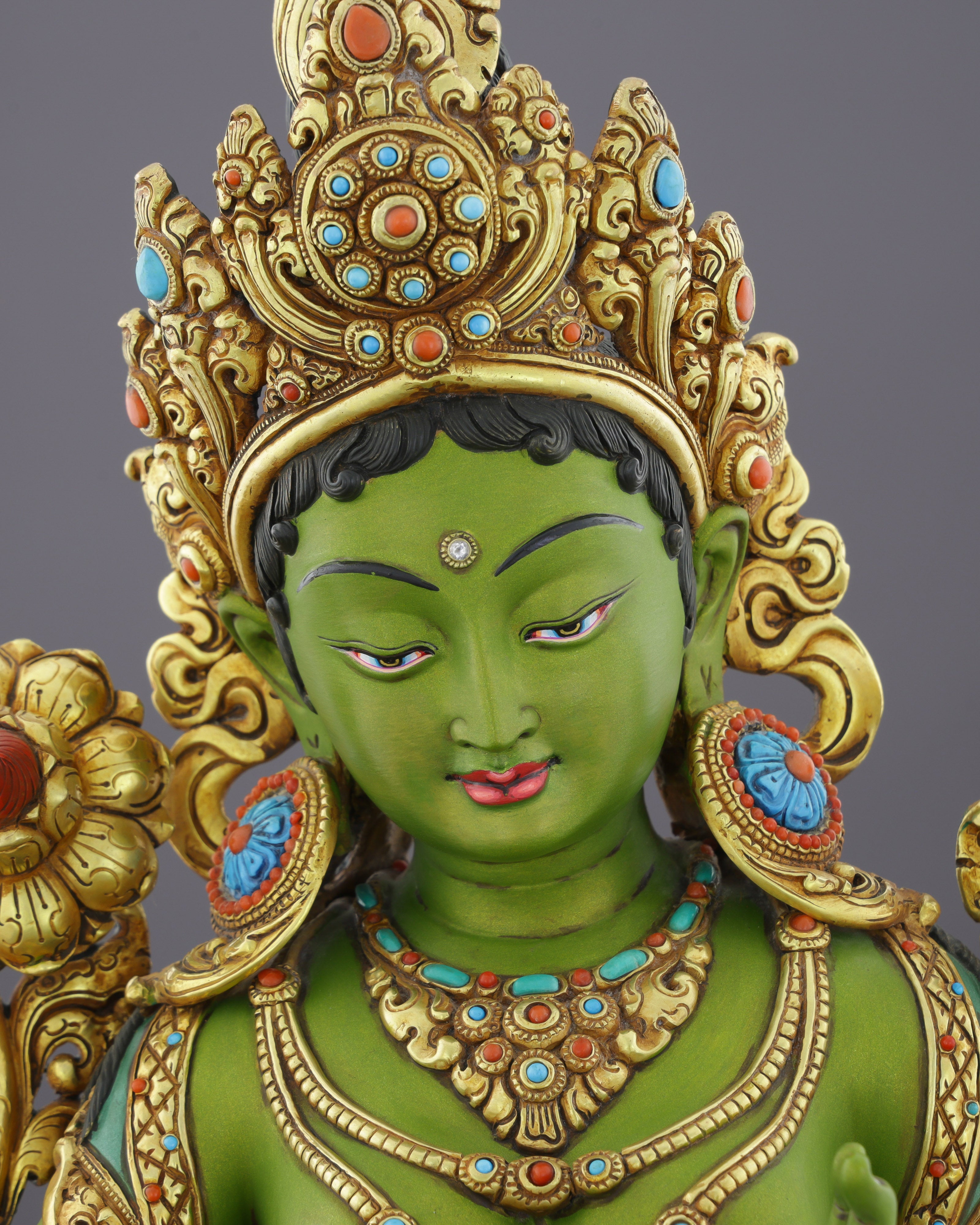 Green, Gold, and Fearless | The Green Tara Statue That Commands Every Space