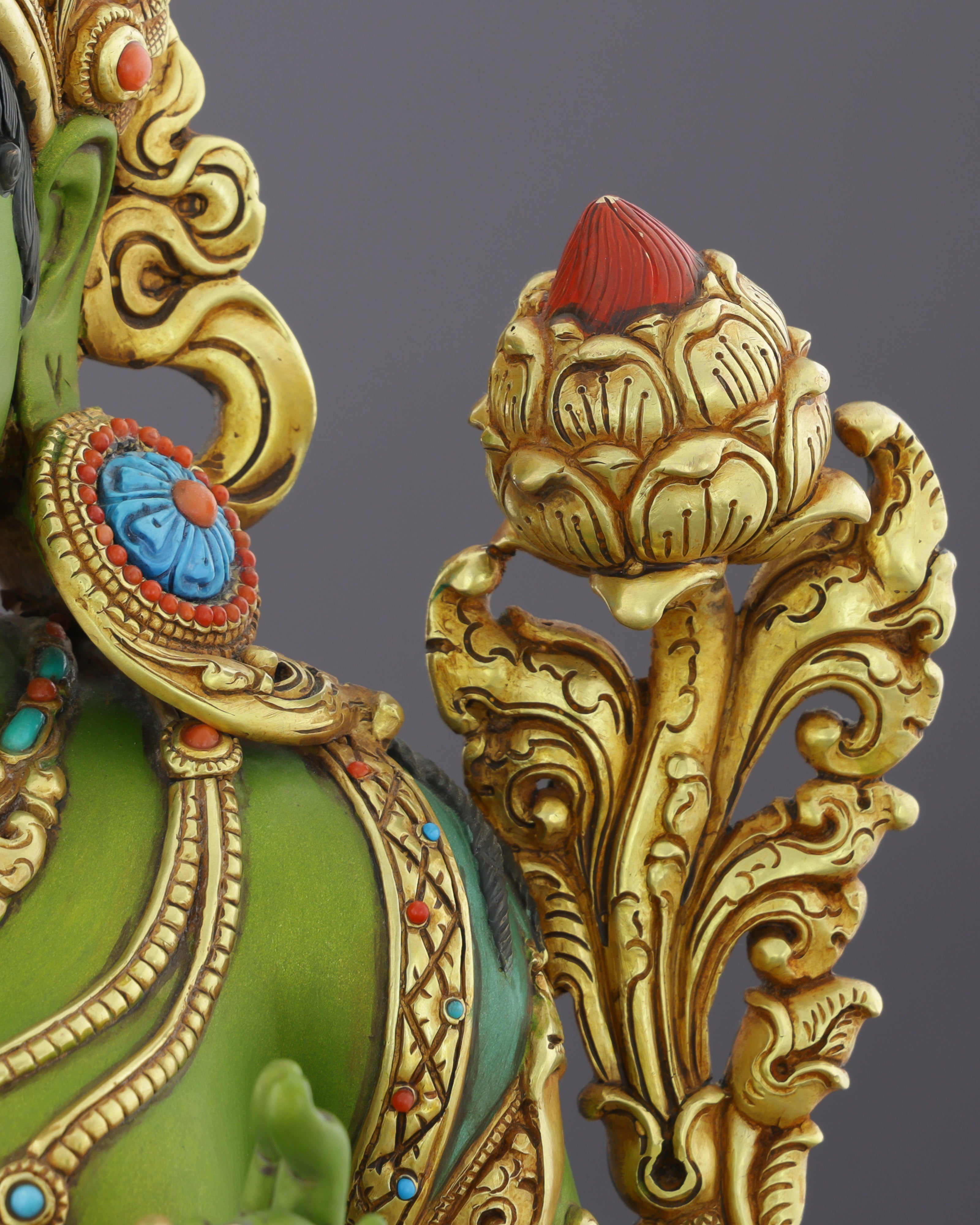 Green, Gold, and Fearless | The Green Tara Statue That Commands Every Space