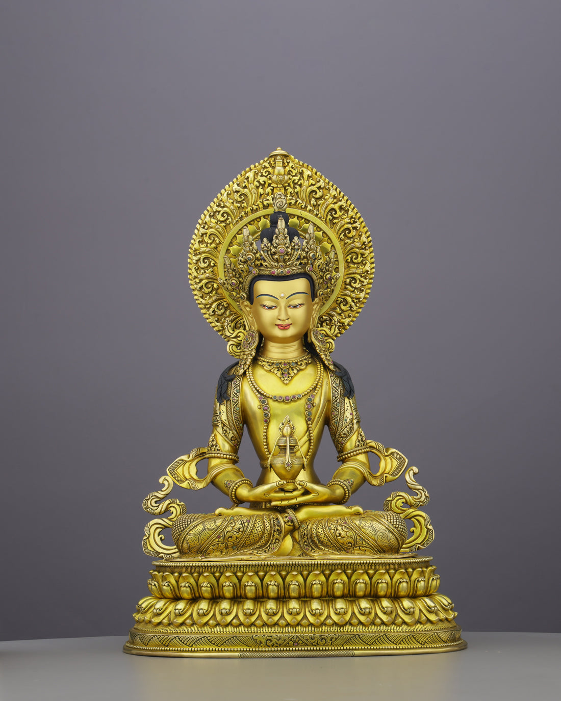 Timeless Gold | The Amitayus Statue That Carries the Gift of Infinite Life - Handcrafted Buddhist Statue