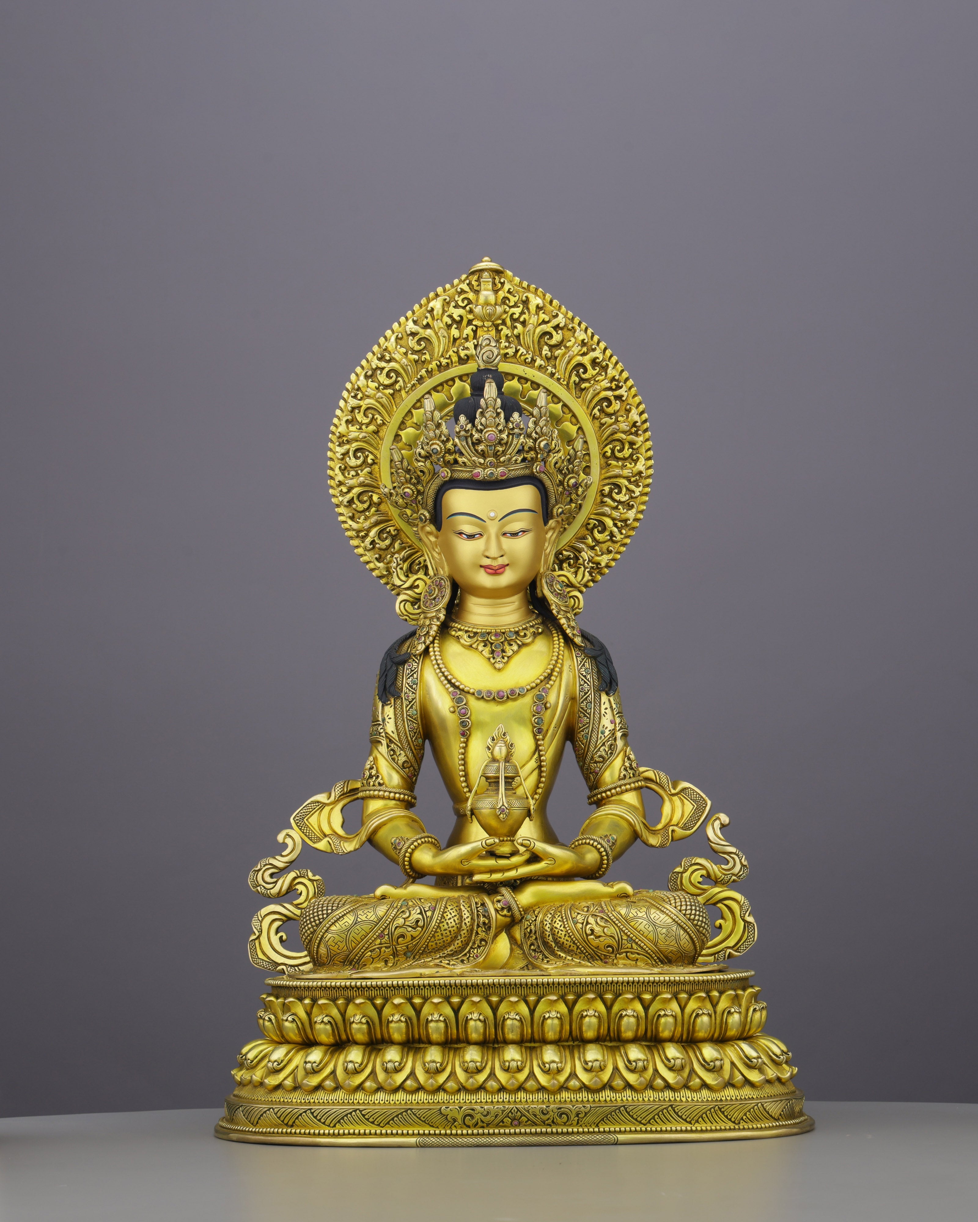Timeless Gold | The Amitayus Statue That Carries the Gift of Infinite Life