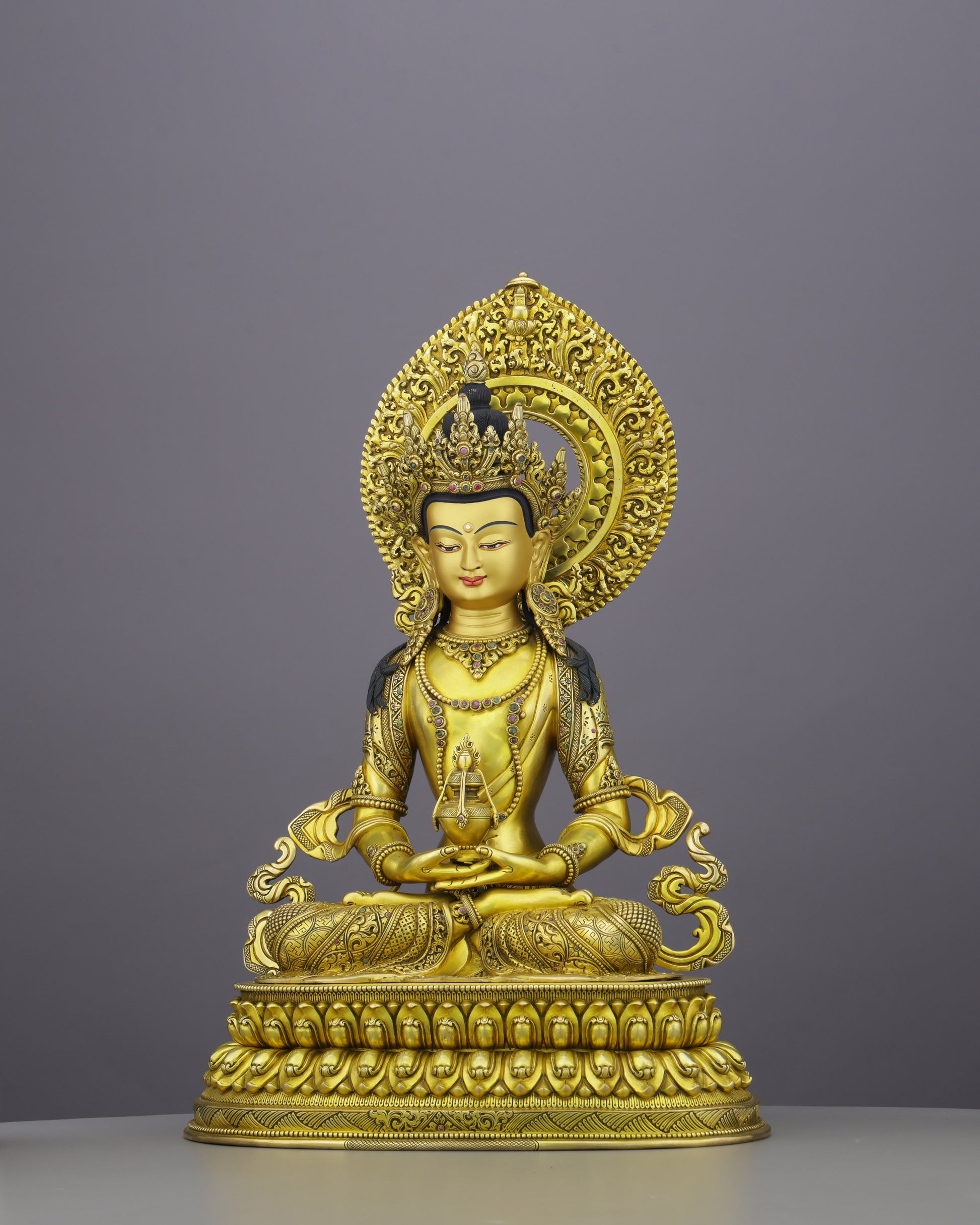 Timeless Gold | The Amitayus Statue That Carries the Gift of Infinite Life - Authentic Handcrafted Statue