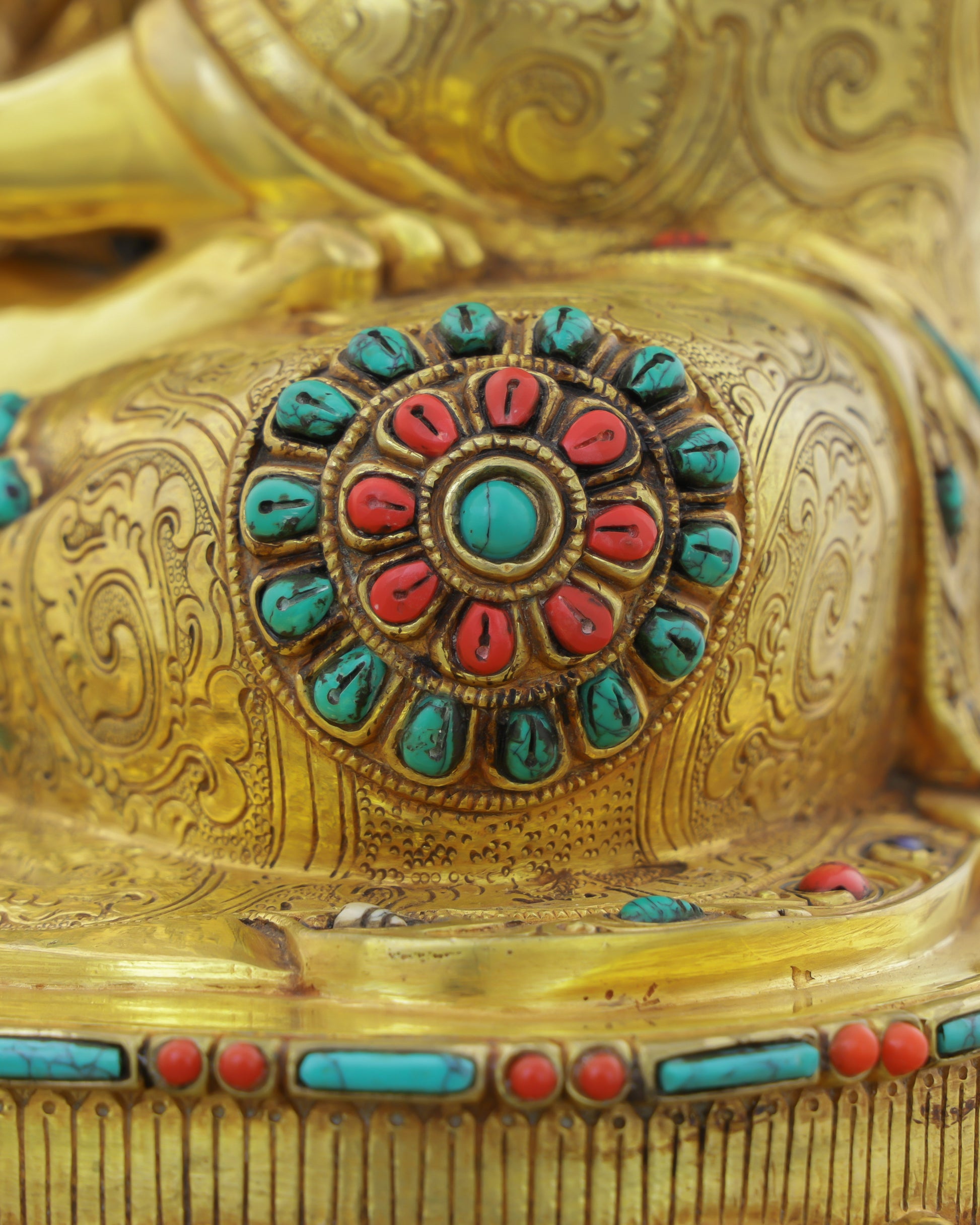 Jeweled and Awakened | Sakyamuni Buddha Statue - Authentic Handcrafted Statue