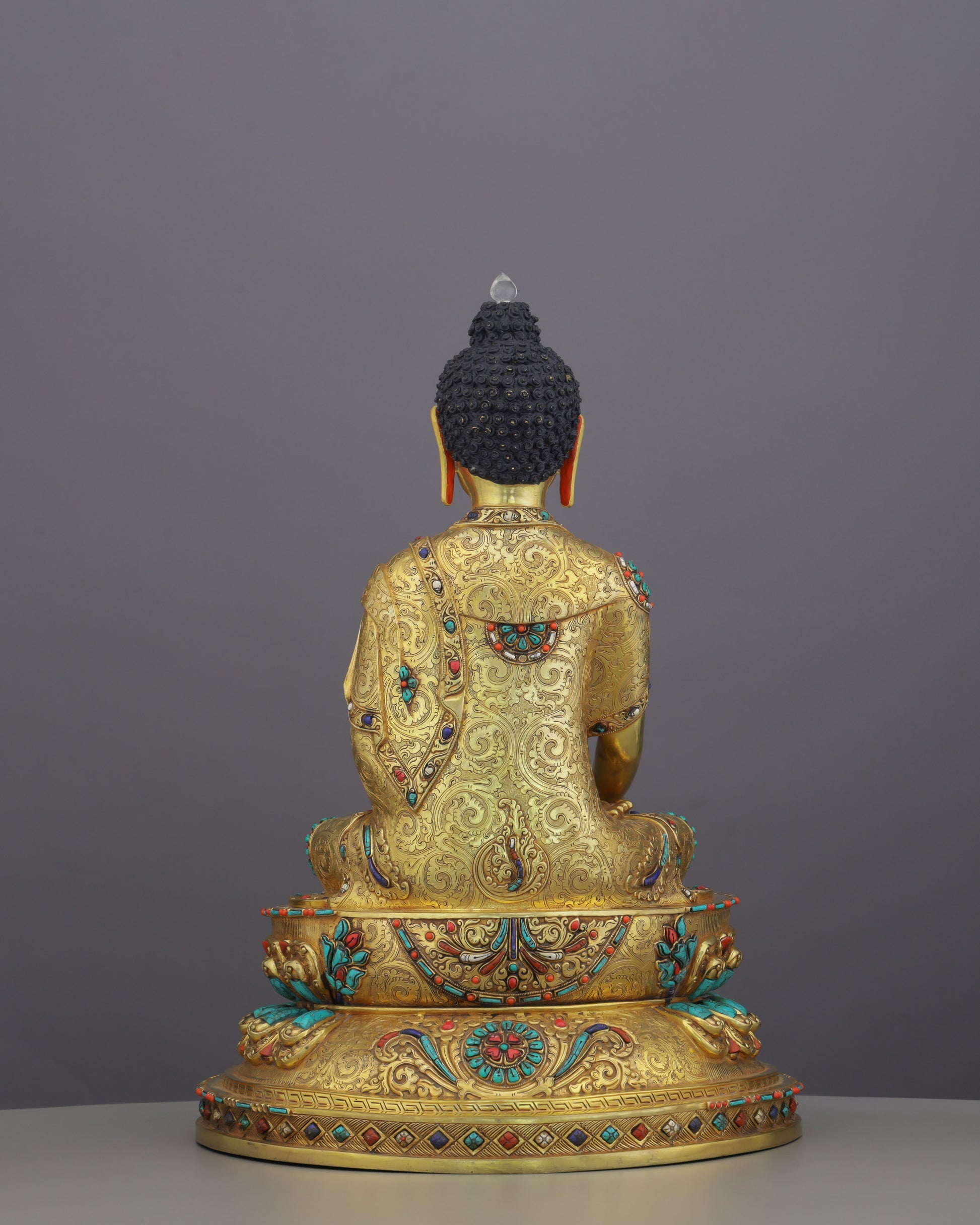 Jeweled and Awakened | Sakyamuni Buddha Statue - Authentic Handcrafted Statue