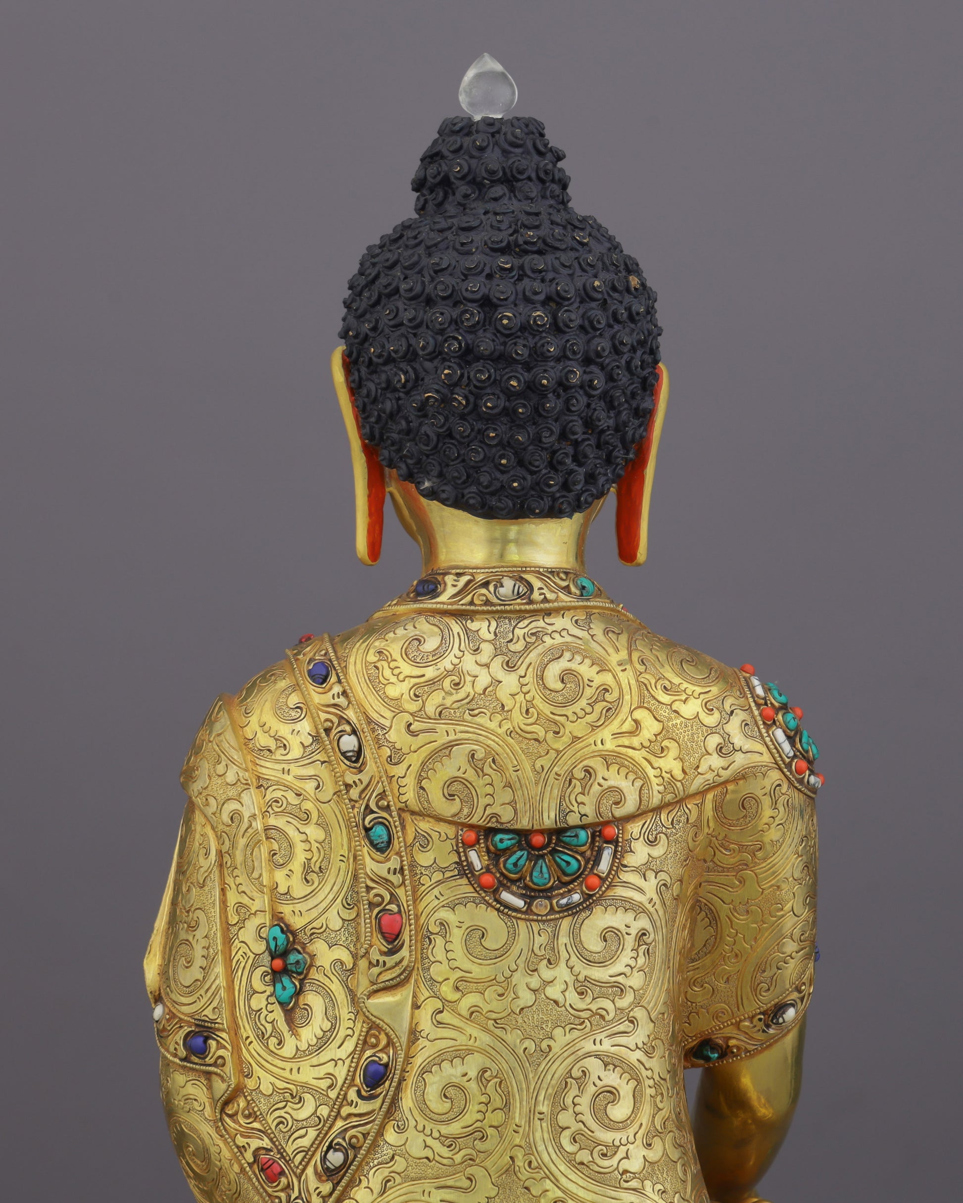 Jeweled and Awakened | Sakyamuni Buddha Statue - Authentic Handcrafted Statue