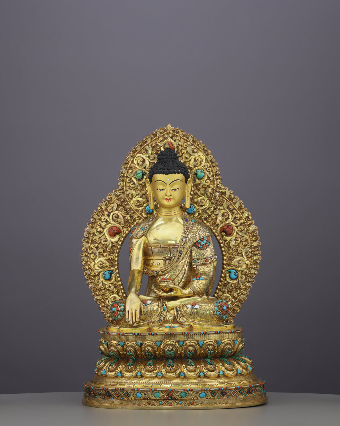 Crowned in Gold, Rooted in Truth | Sakyamuni Buddha Statue&nbsp; - Handcrafted Buddhist Statue