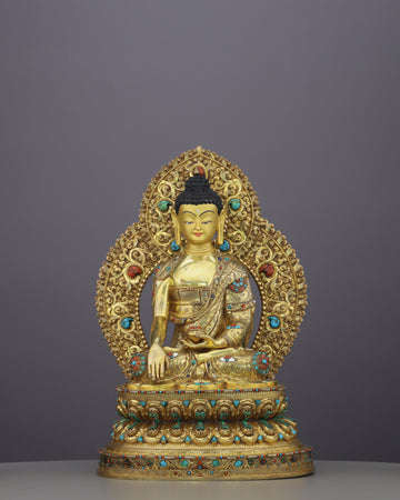 Crowned in Gold, Rooted in Truth | Sakyamuni Buddha Statue&nbsp;