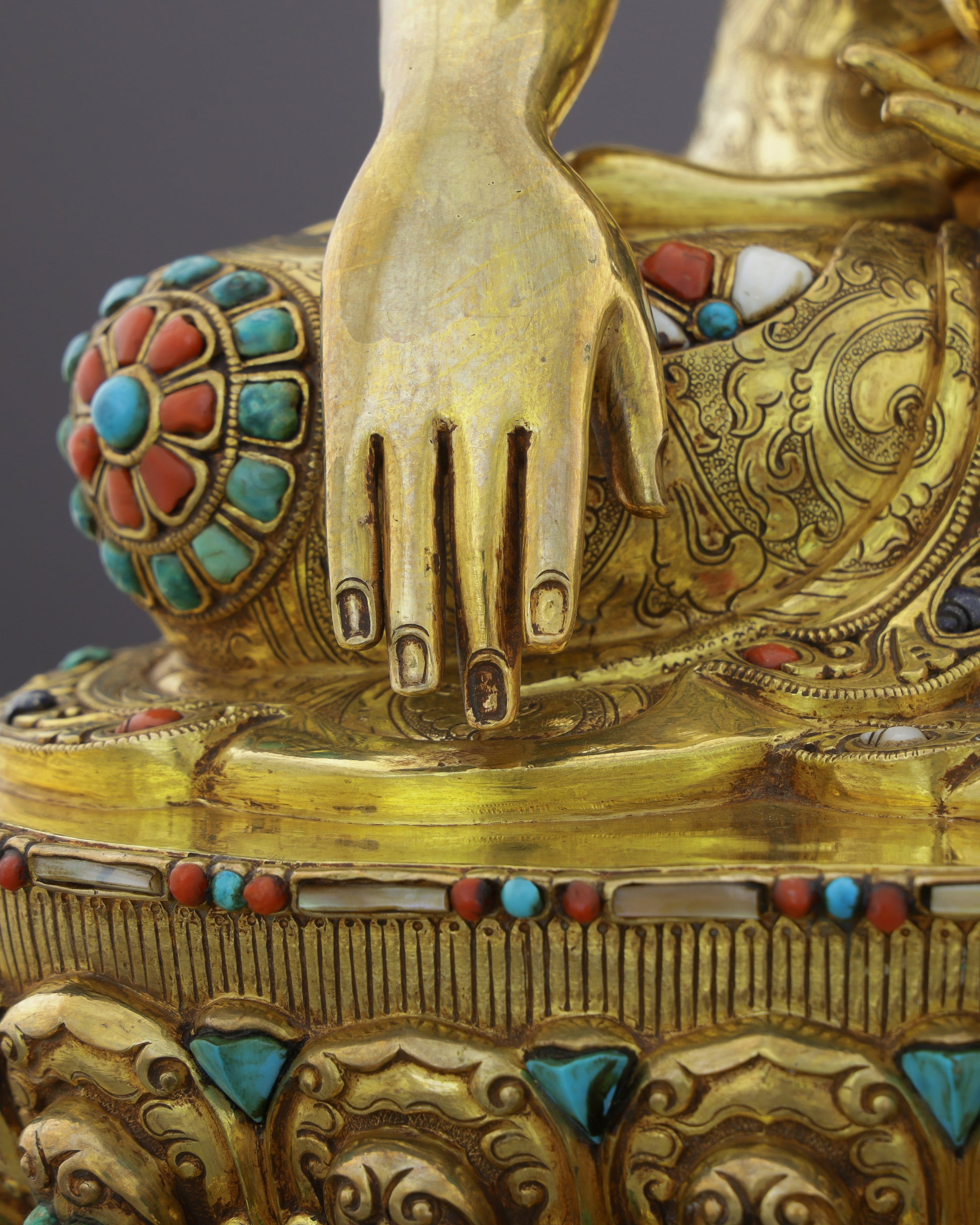 Crowned in Gold, Rooted in Truth | Sakyamuni Buddha Statue&nbsp; - Authentic Handcrafted Statue