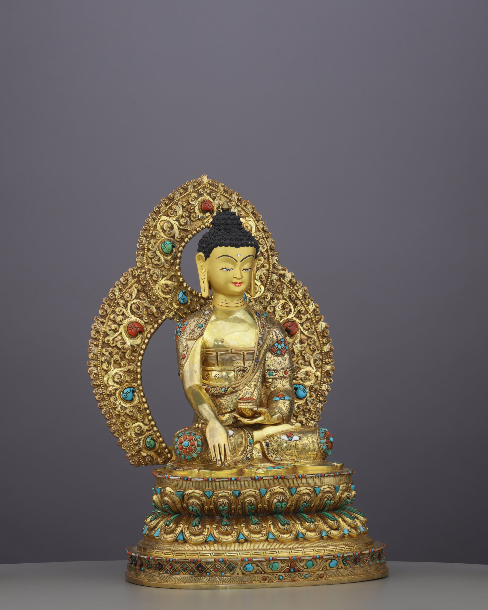 Crowned in Gold, Rooted in Truth | Sakyamuni Buddha Statue&nbsp; - Authentic Handcrafted Statue