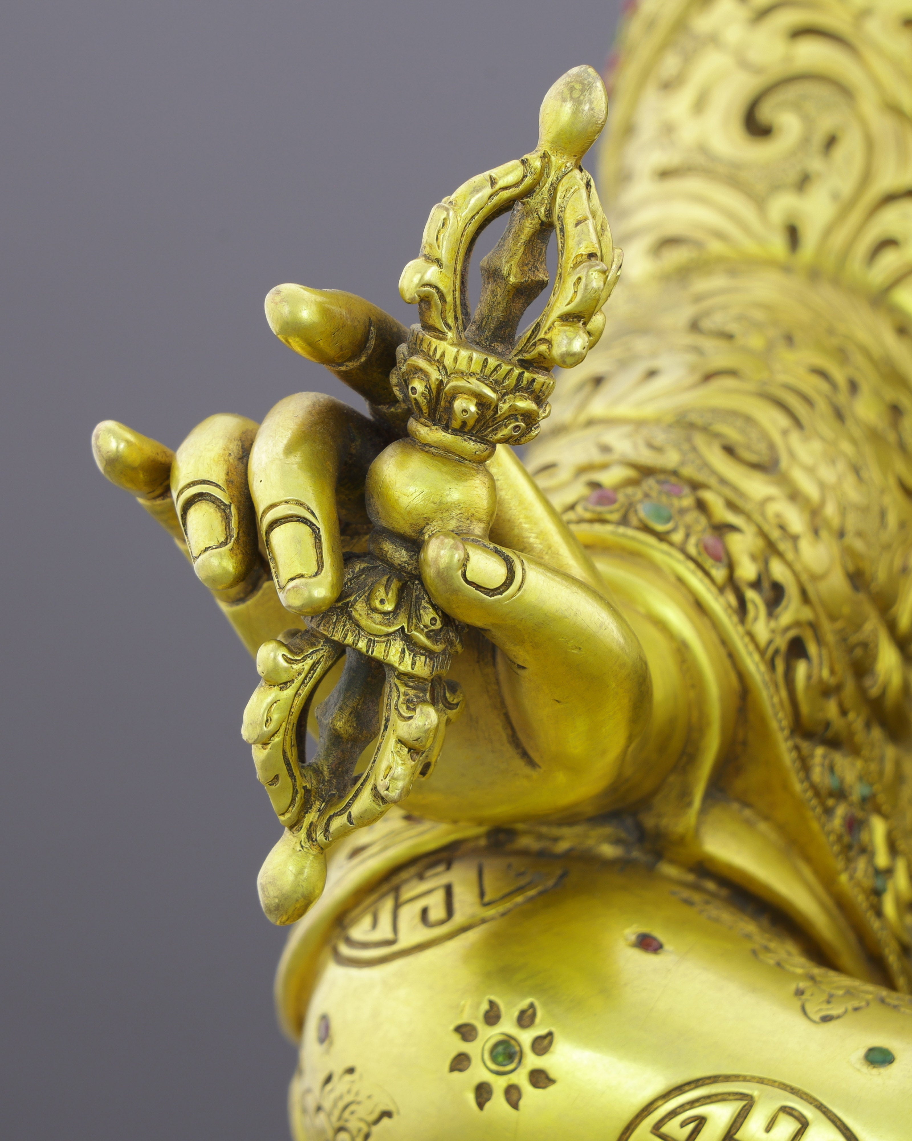 The Lotus-Born Master | Guru Rinpoche Statue in 24K Gold