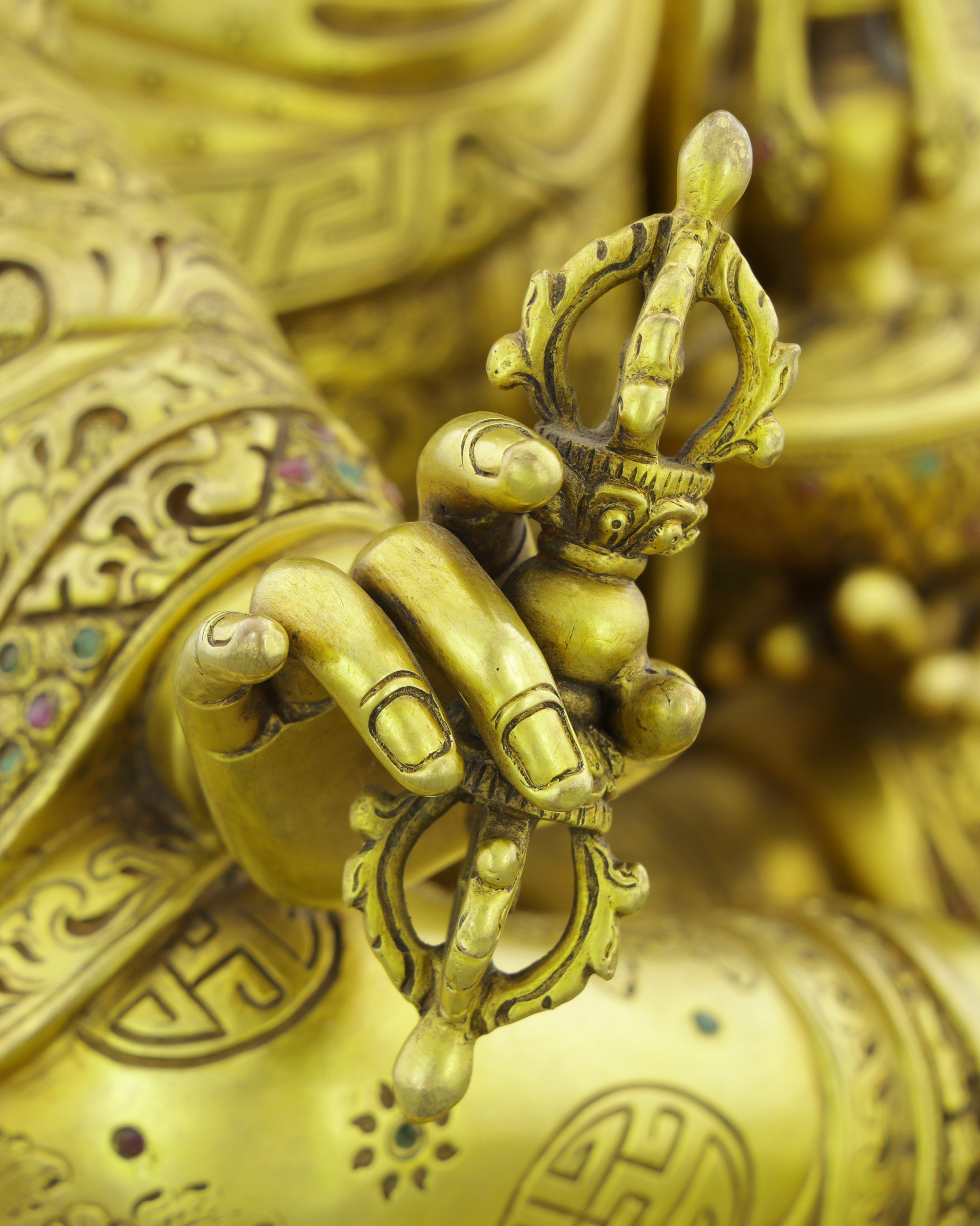The Lotus-Born Master | Guru Rinpoche Statue in 24K Gold