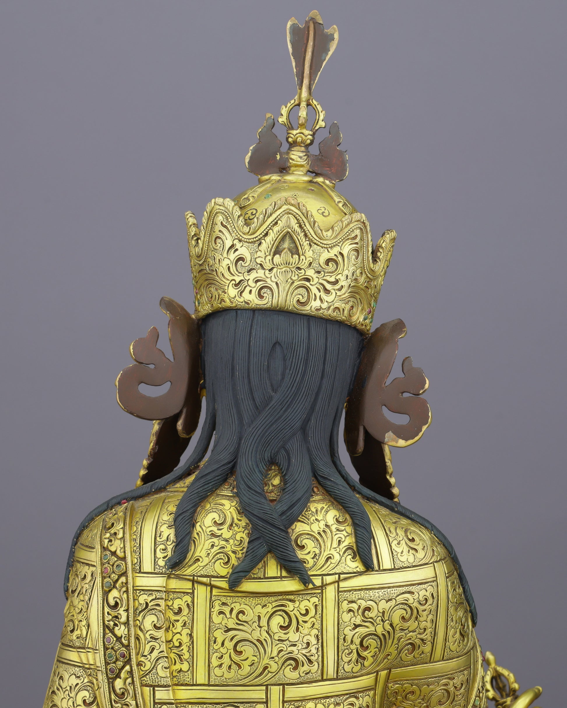 The Lotus-Born Master | Guru Rinpoche Statue in 24K Gold - Authentic Handcrafted Statue