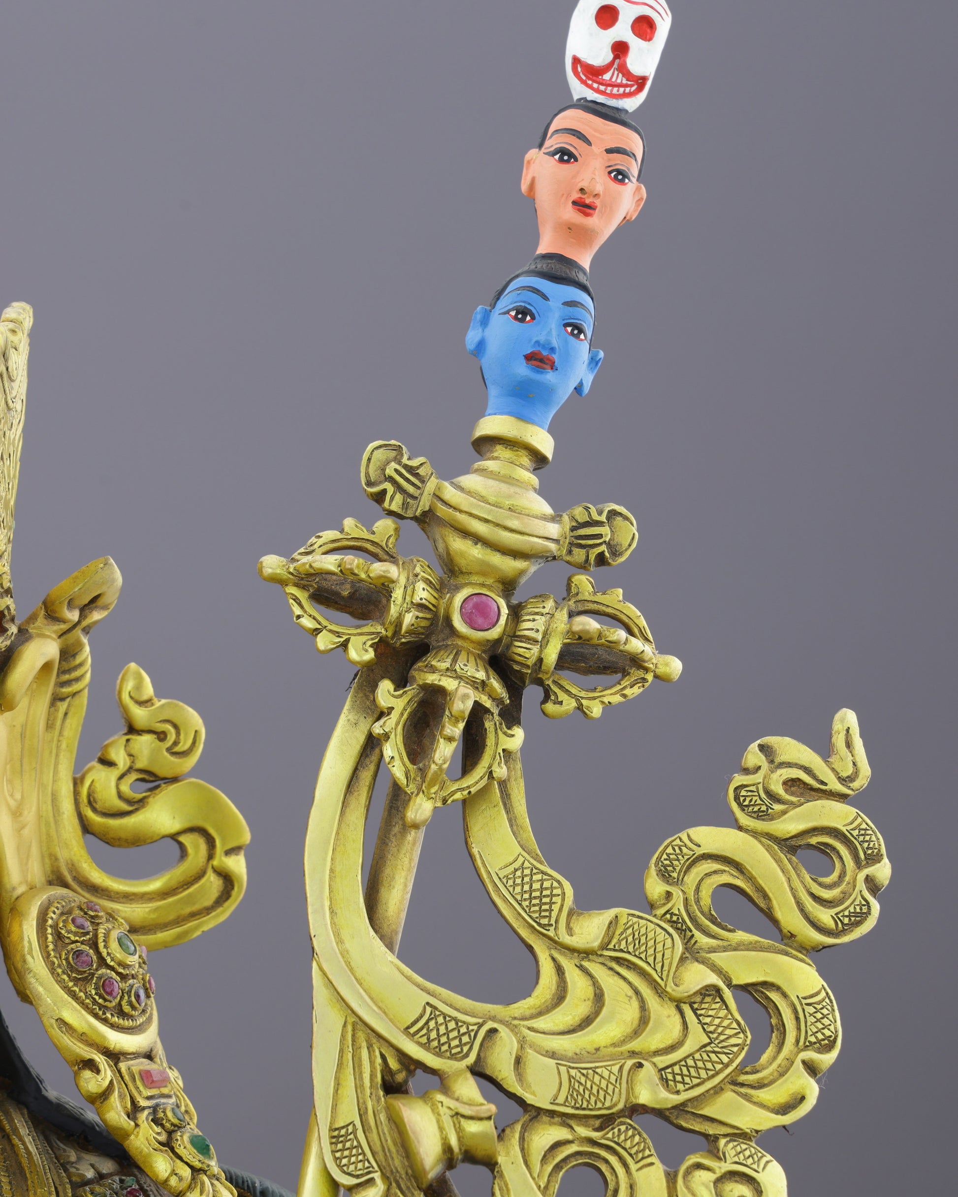 The Lotus-Born Master | Guru Rinpoche Statue in 24K Gold - Authentic Handcrafted Statue