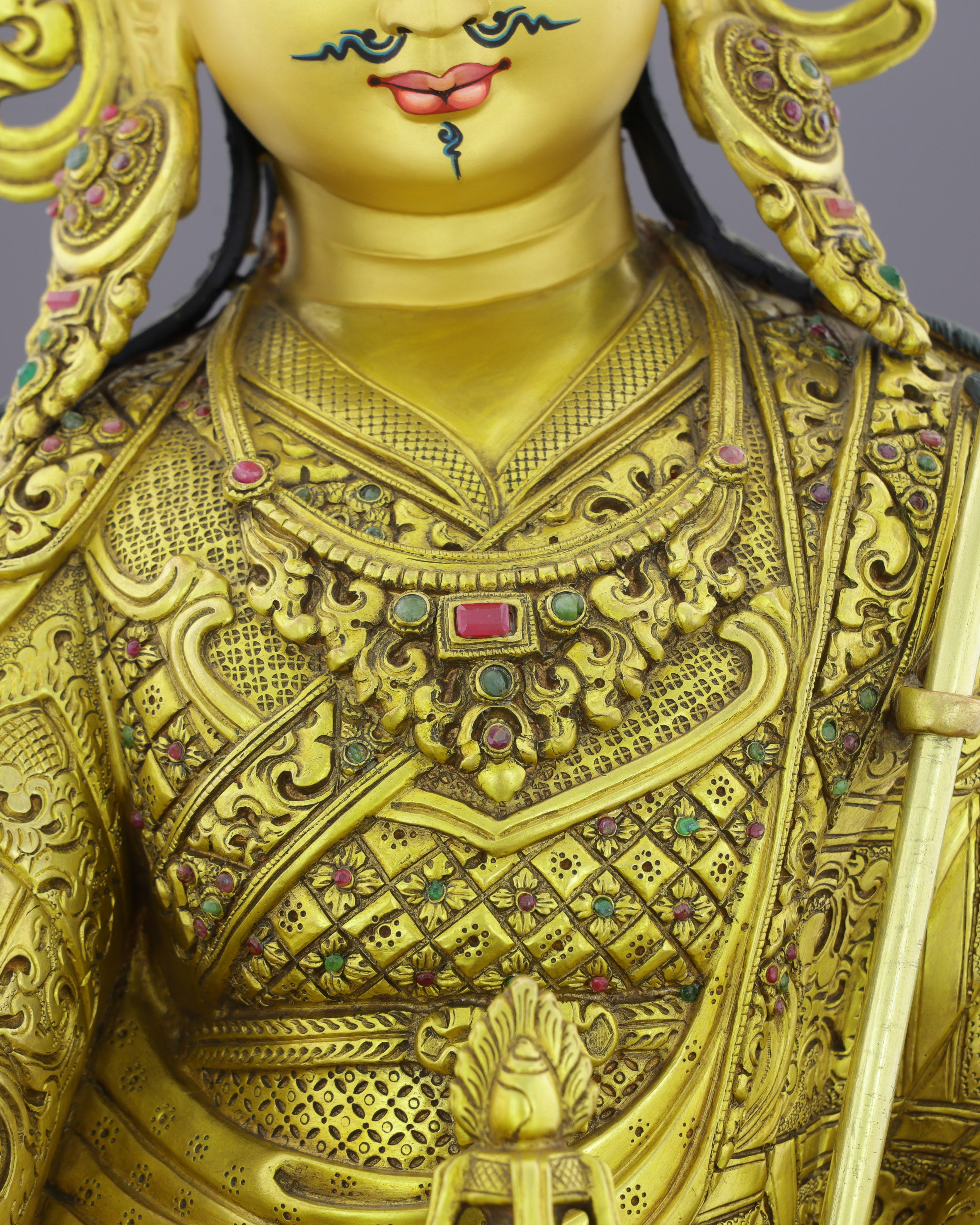 The Lotus-Born Master | Guru Rinpoche Statue in 24K Gold