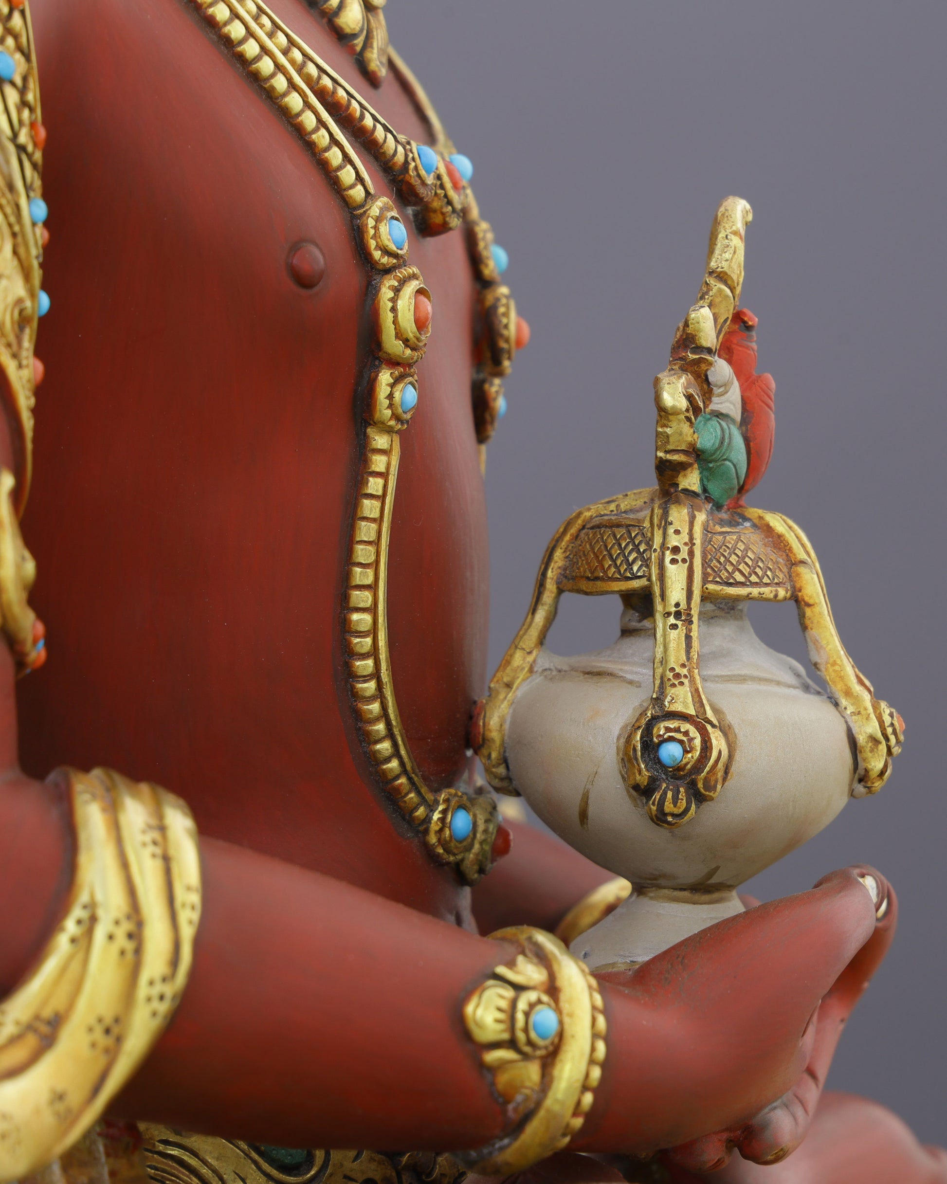 Exquisite 24K Gold Gilded Amitayus Statue | A Nepalese Treasure of Eternal Life - Authentic Handcrafted Statue