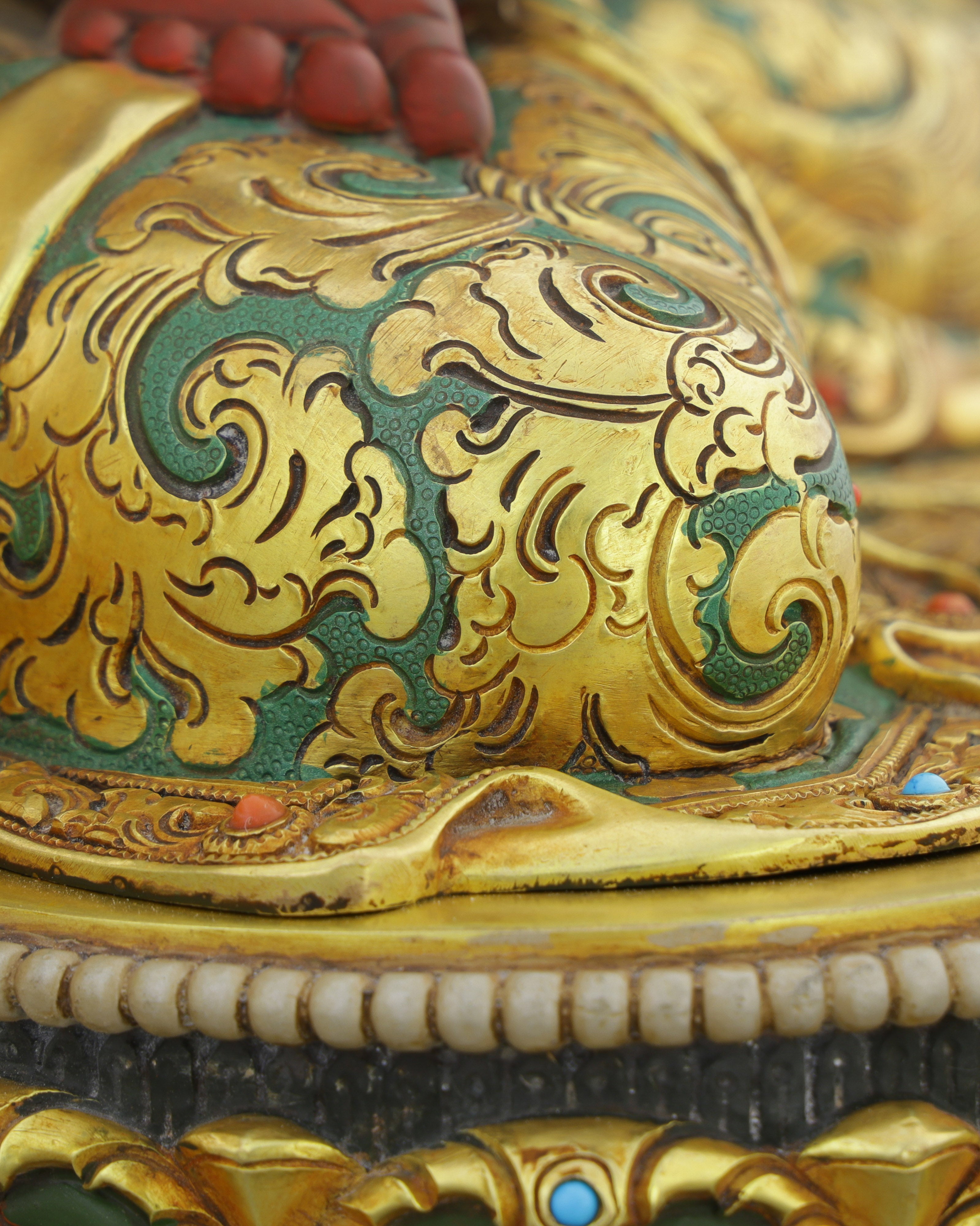 Exquisite 24K Gold Gilded Amitayus Statue | A Nepalese Treasure of Eternal Life