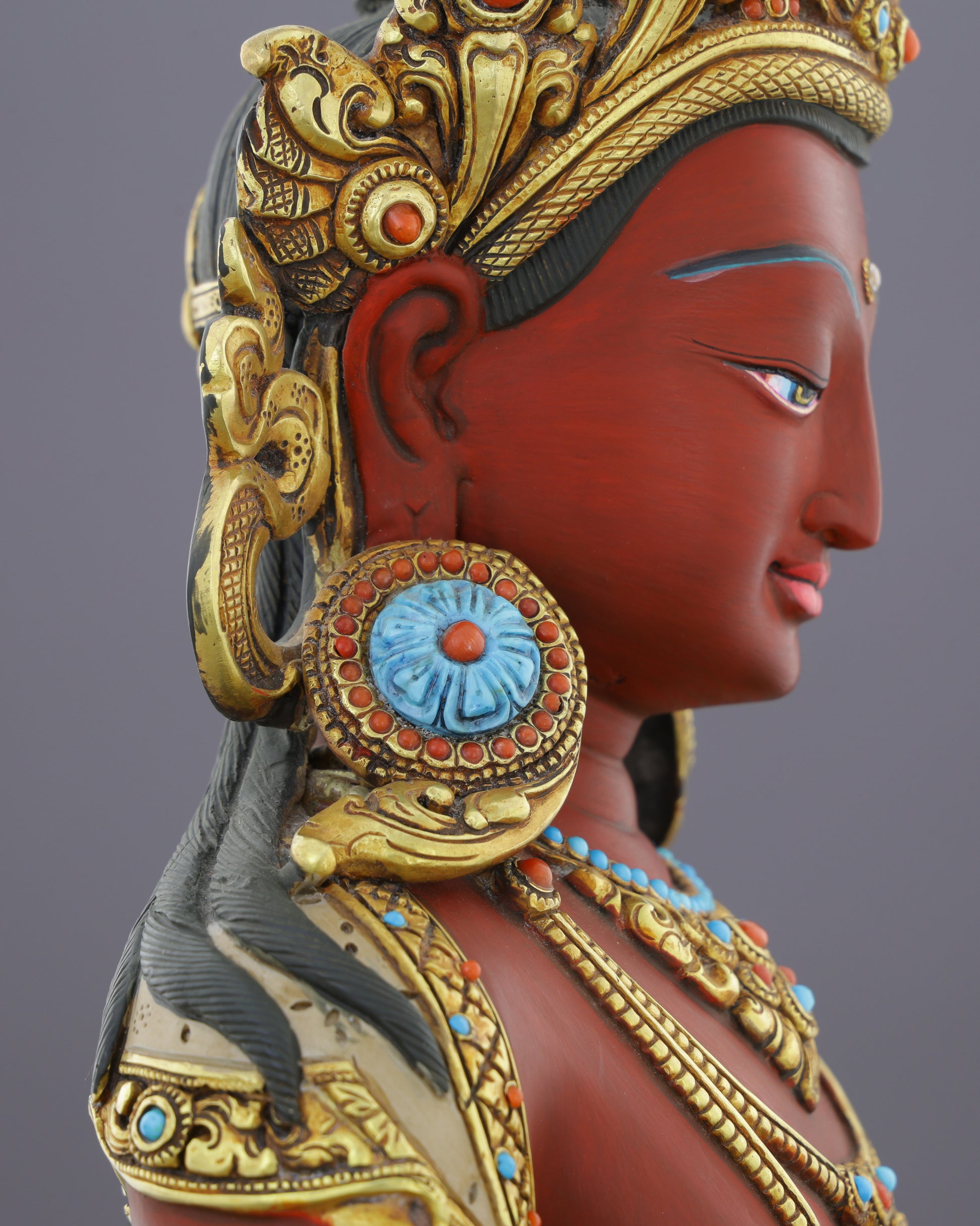 Exquisite 24K Gold Gilded Amitayus Statue | A Nepalese Treasure of Eternal Life - Authentic Handcrafted Statue