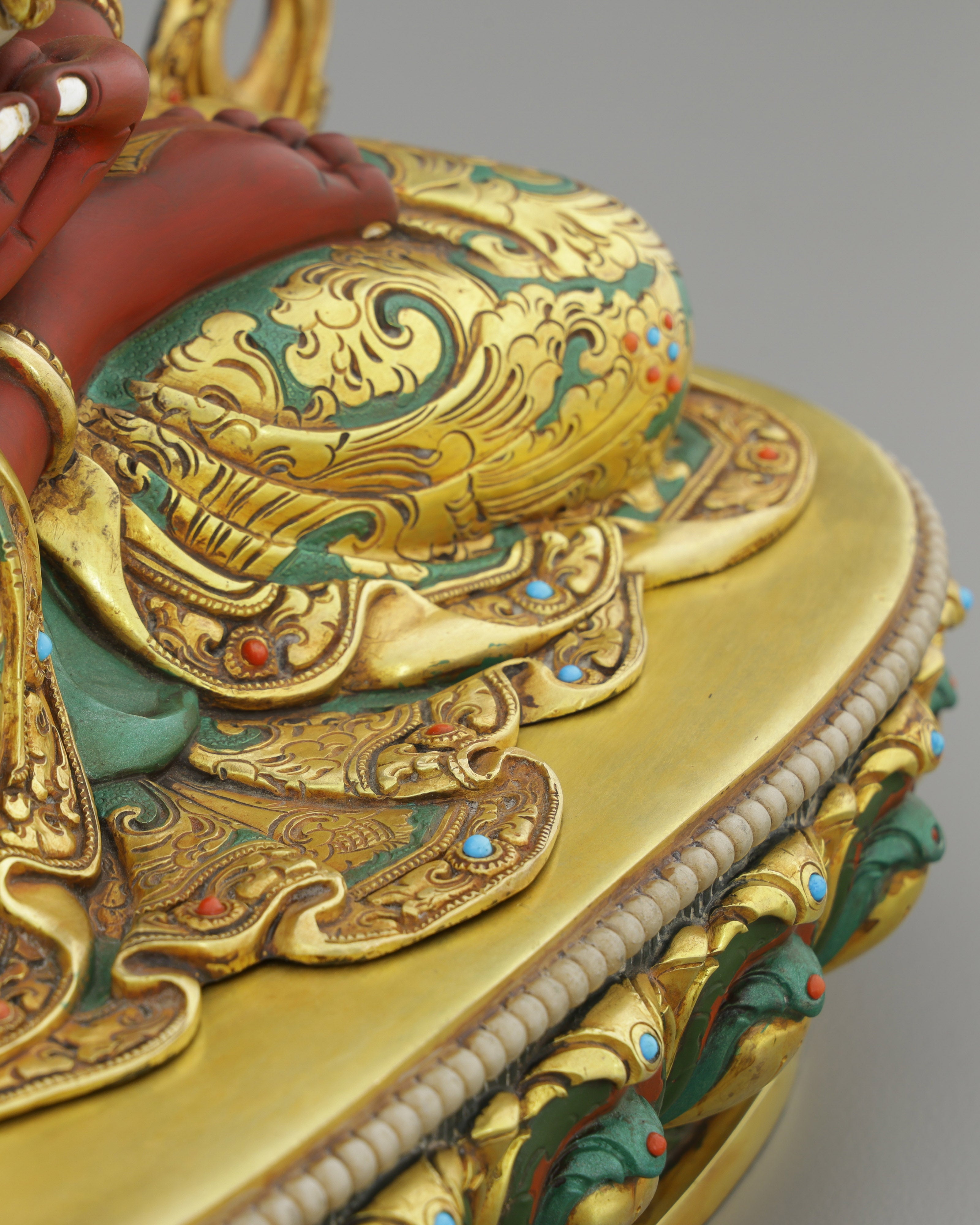 Exquisite 24K Gold Gilded Amitayus Statue | A Nepalese Treasure of Eternal Life
