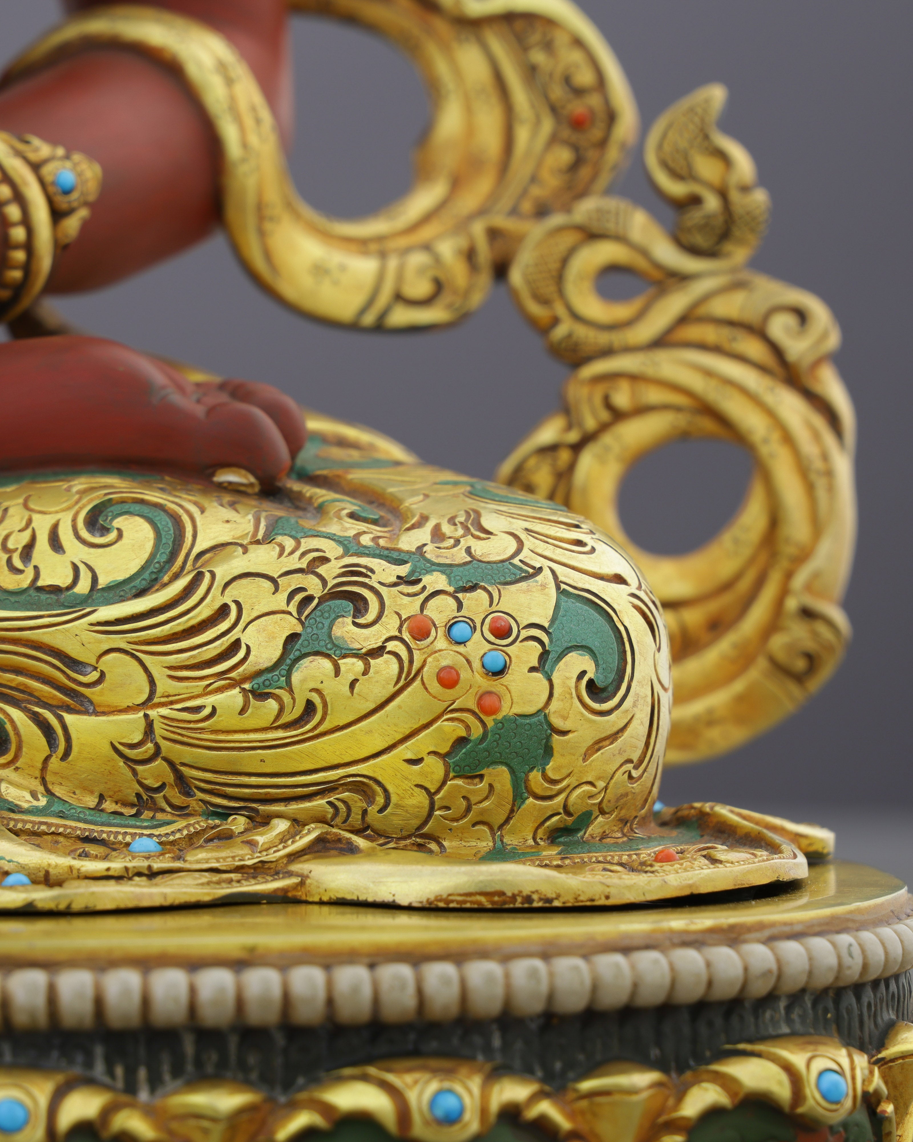 Exquisite 24K Gold Gilded Amitayus Statue | A Nepalese Treasure of Eternal Life
