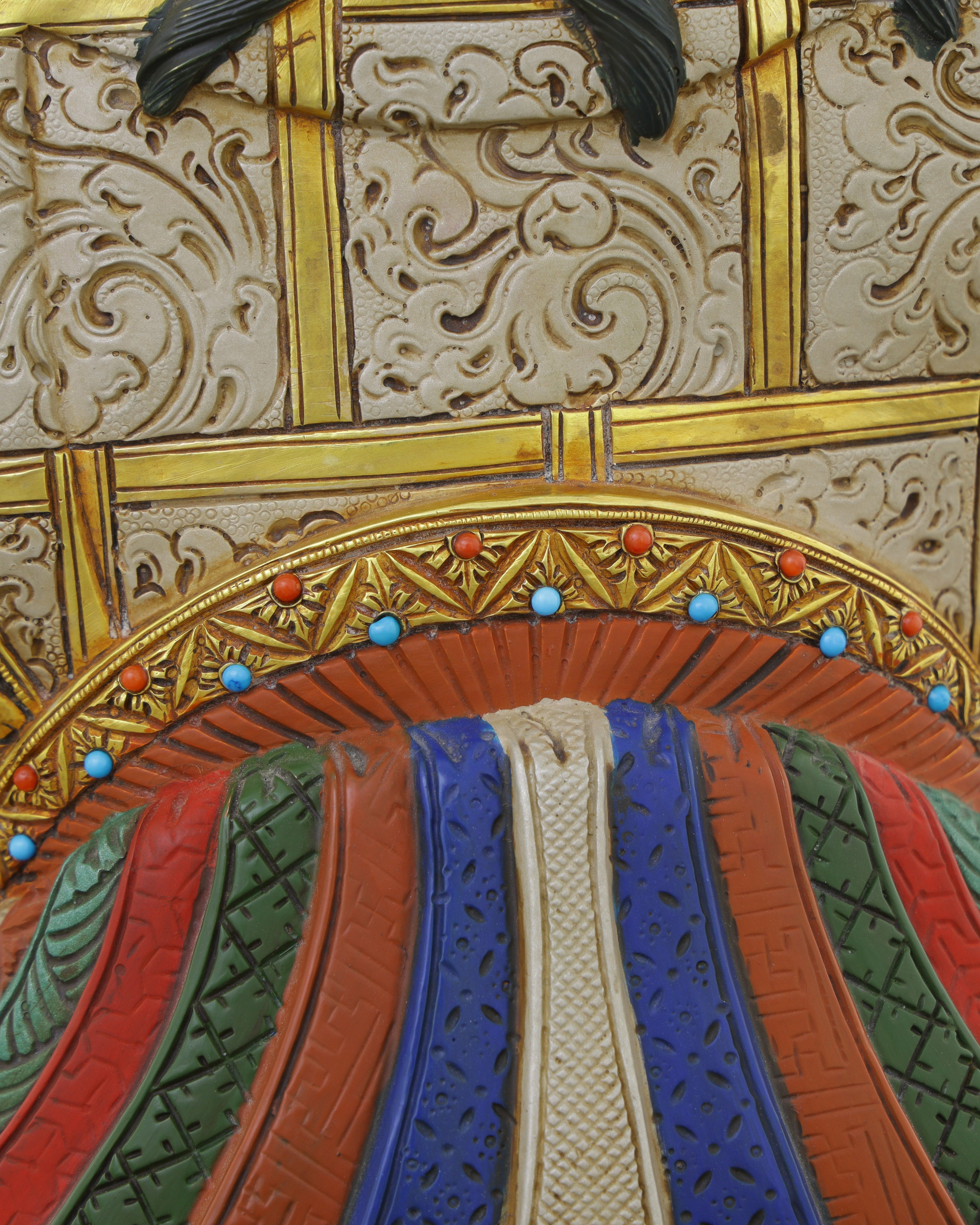 Majestic 24K Gold Gilded Guru Rinpoche Statue