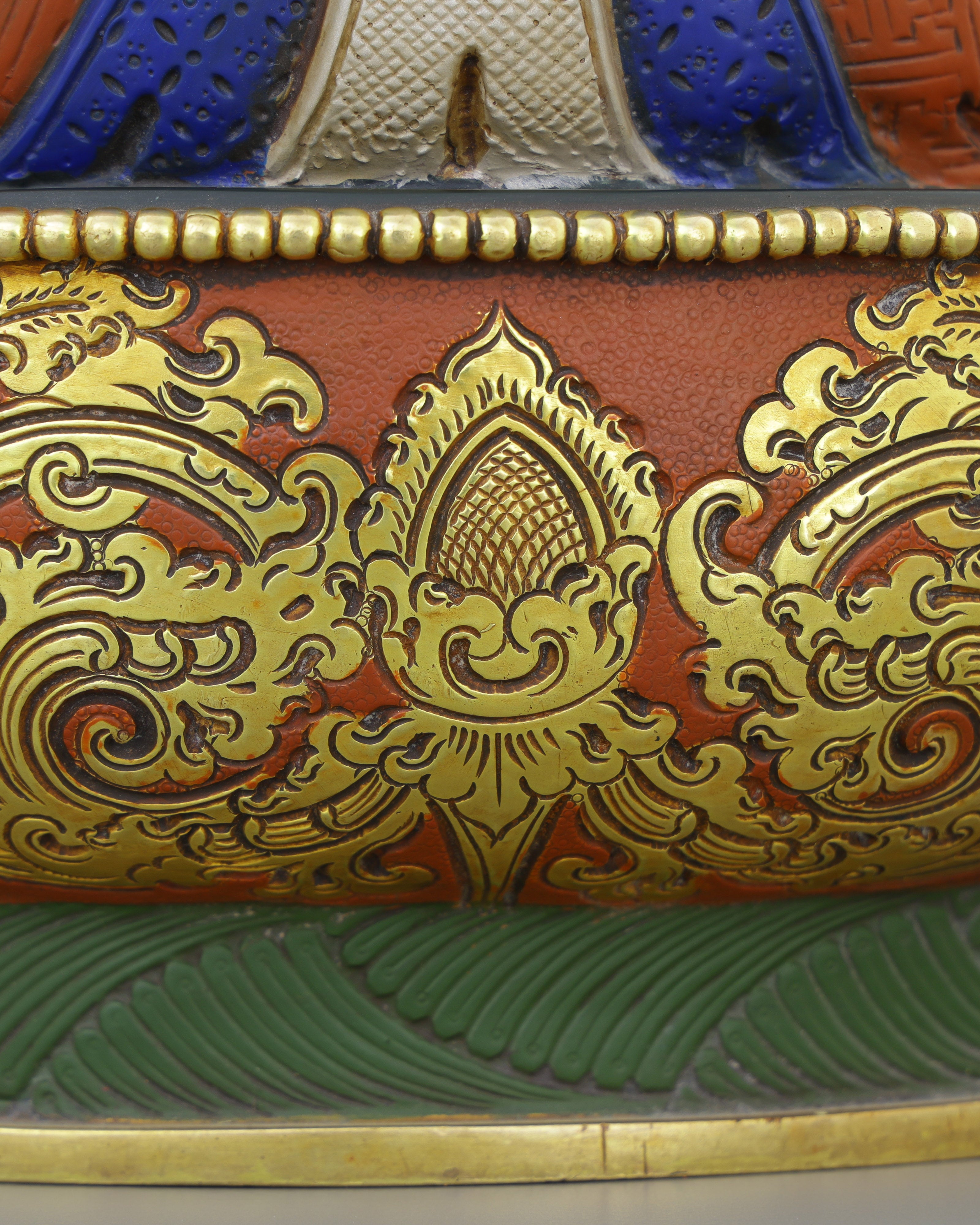 Majestic 24K Gold Gilded Guru Rinpoche Statue