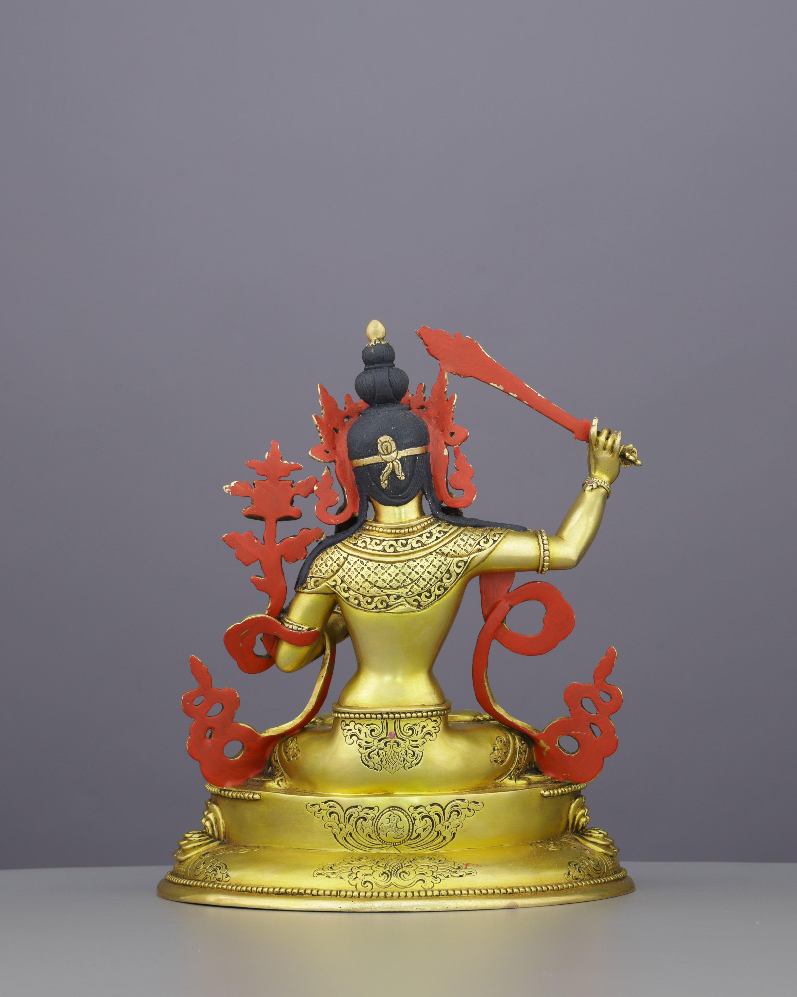 Wisdom in Gold | Manjushri Statue