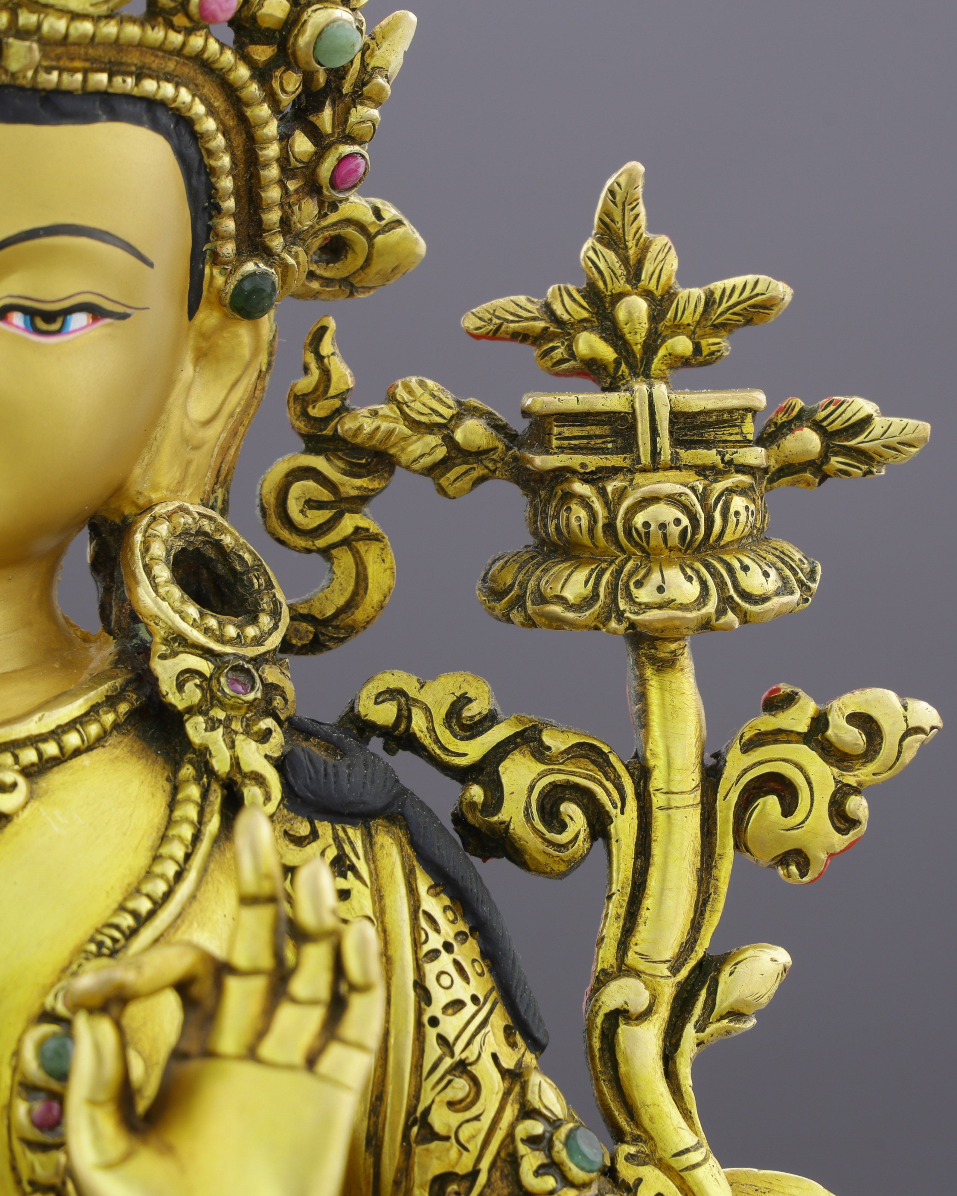Wisdom in Gold | Manjushri Statue
