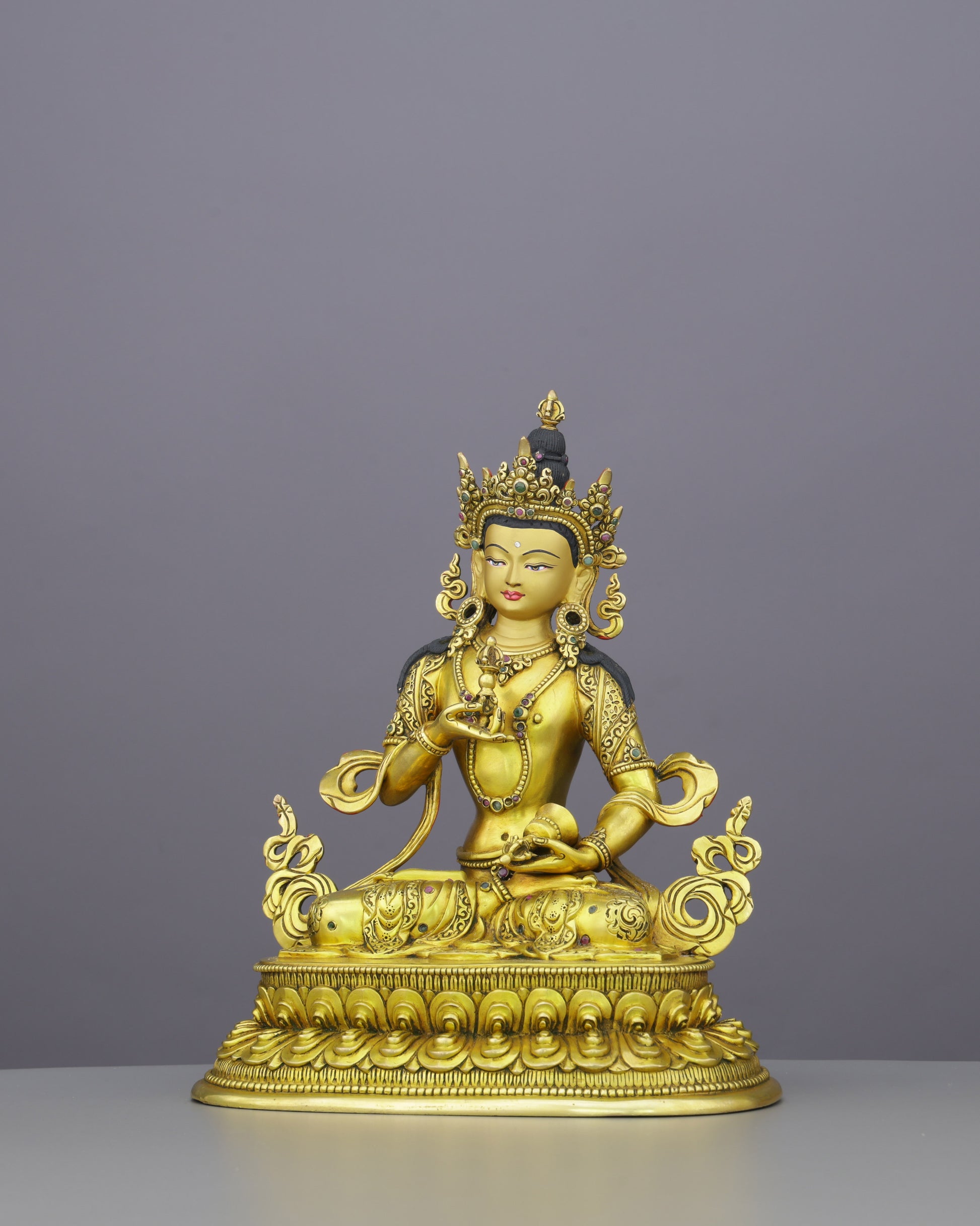 Pure Gold, Purer Mind | Vajrasattva Statue - Authentic Handcrafted Statue