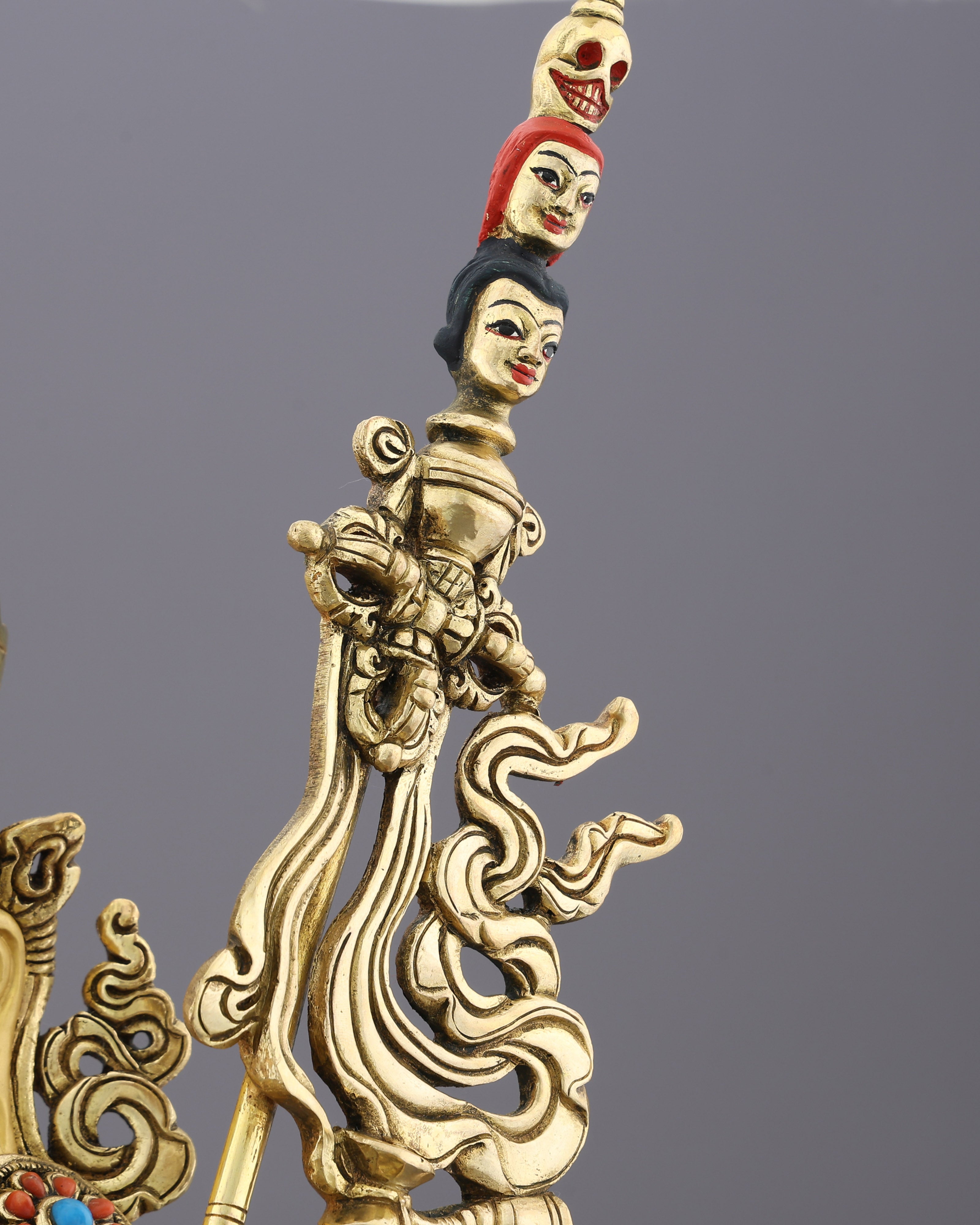 Magnificent 24K Gold Gilded Guru Rinpoche Statue – A Monumental Treasure of Tibetan Mastery