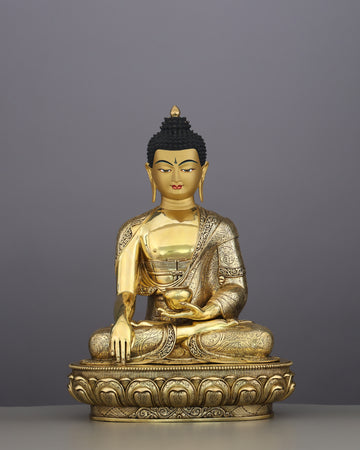 24K Gold Gilded Sakyamuni Buddha Statue | A Monument of Enlightenment