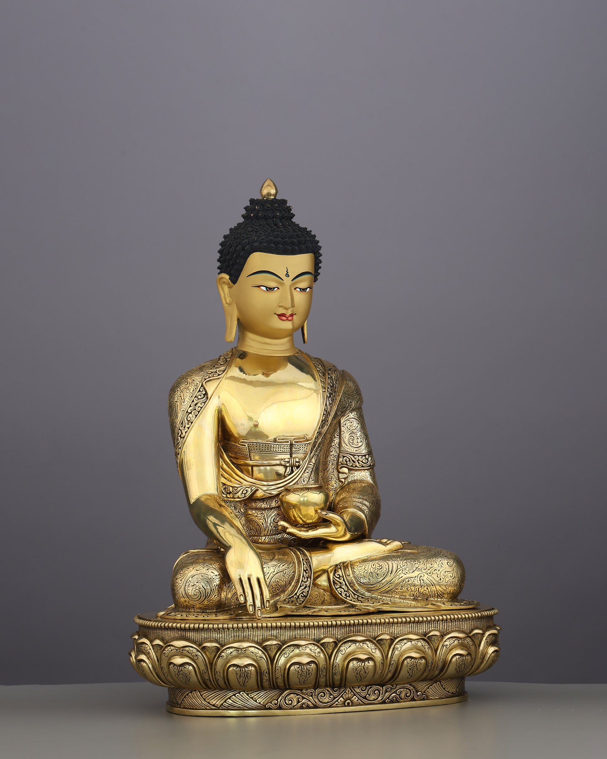 24K Gold Gilded Sakyamuni Buddha Statue | A Monument of Enlightenment - Authentic Handcrafted Statue