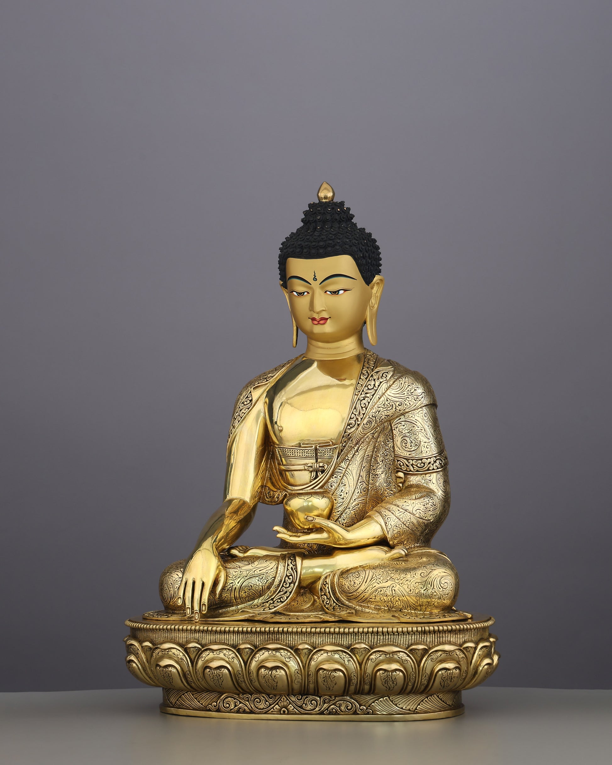 24K Gold Gilded Sakyamuni Buddha Statue | A Monument of Enlightenment - Authentic Handcrafted Statue