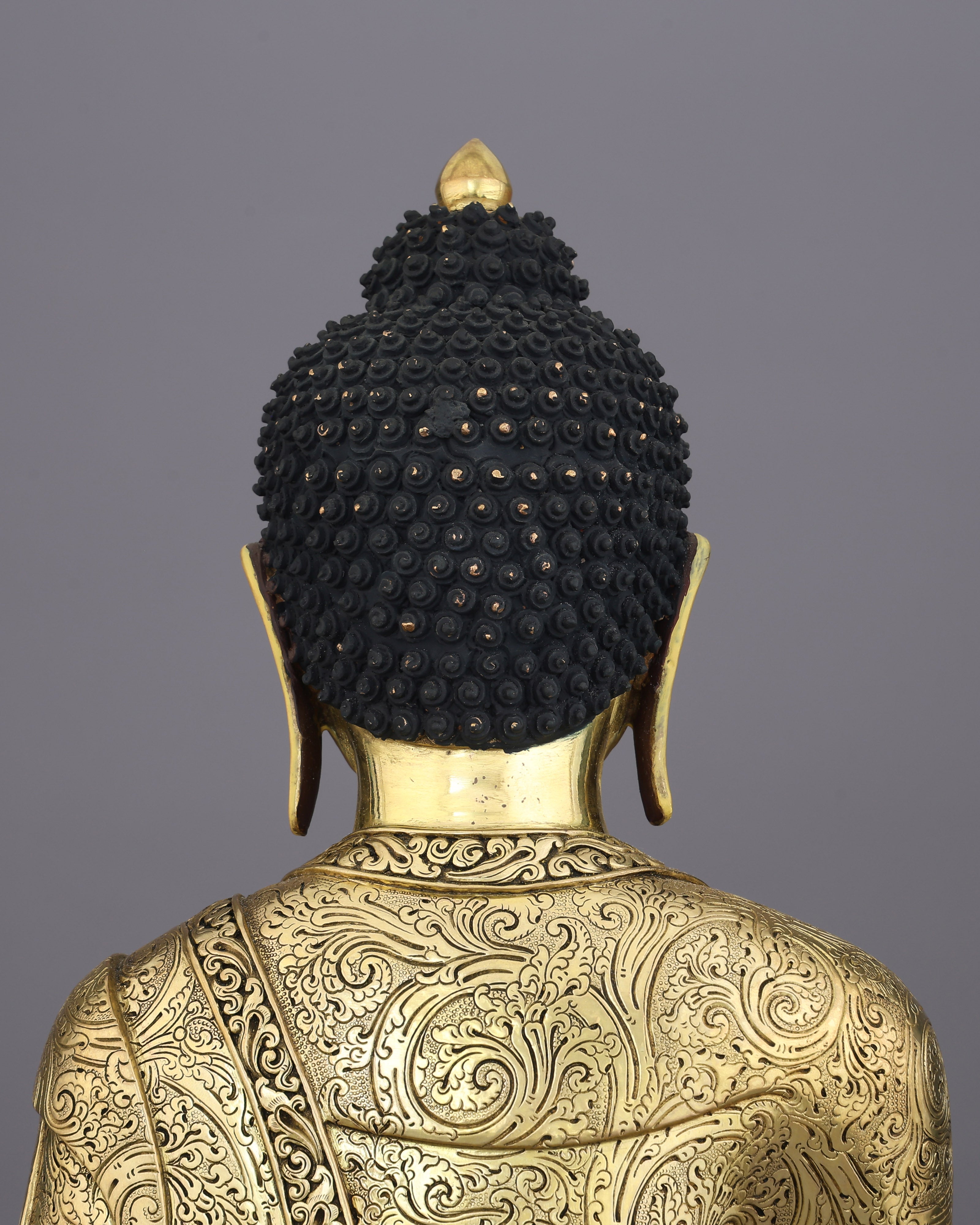 24K Gold Gilded Sakyamuni Buddha Statue | A Monument of Enlightenment