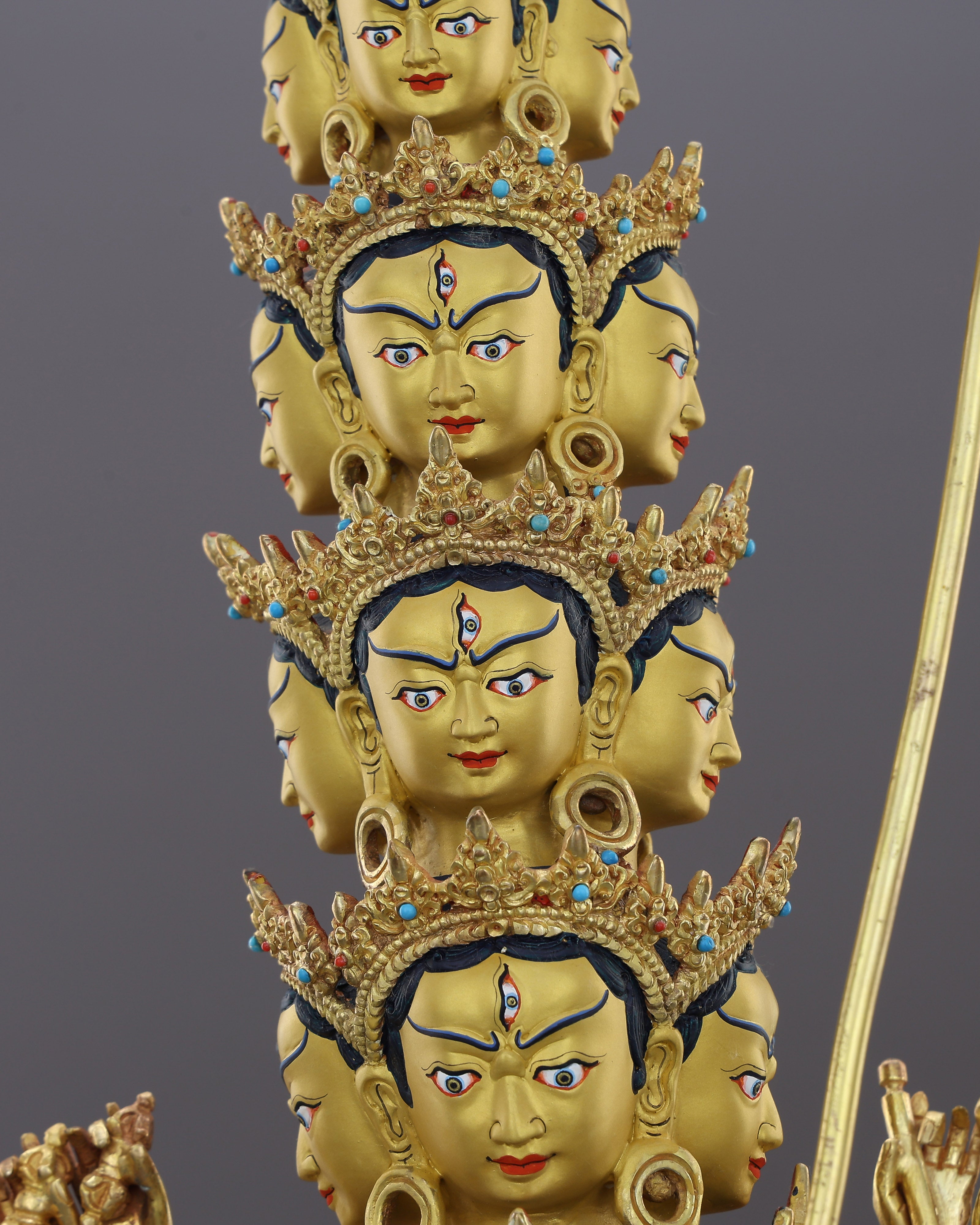 The Goddess Who Shields All Worlds | Dukkar Sitatapatra Statue in 24K Gold