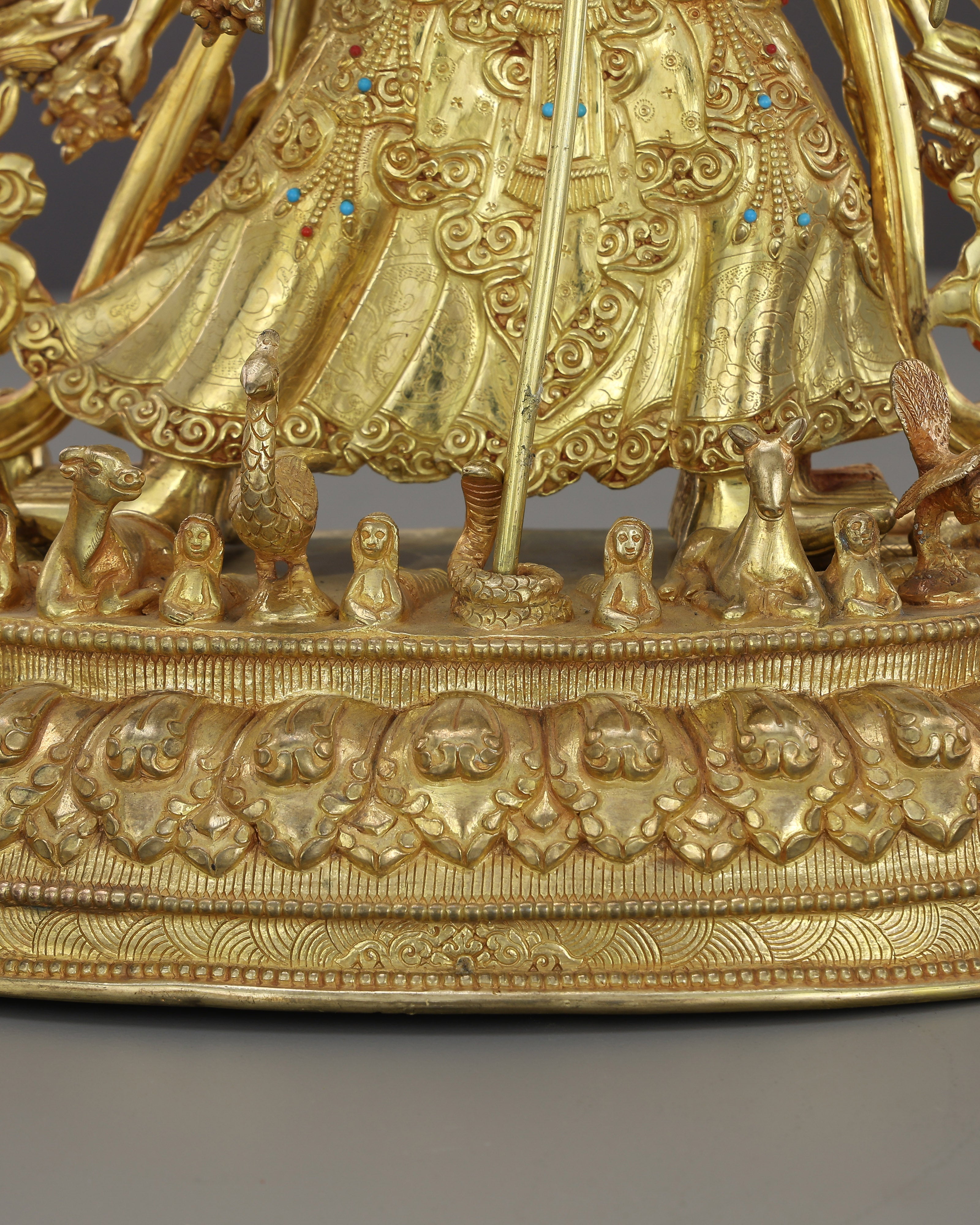 The Goddess Who Shields All Worlds | Dukkar Sitatapatra Statue in 24K Gold