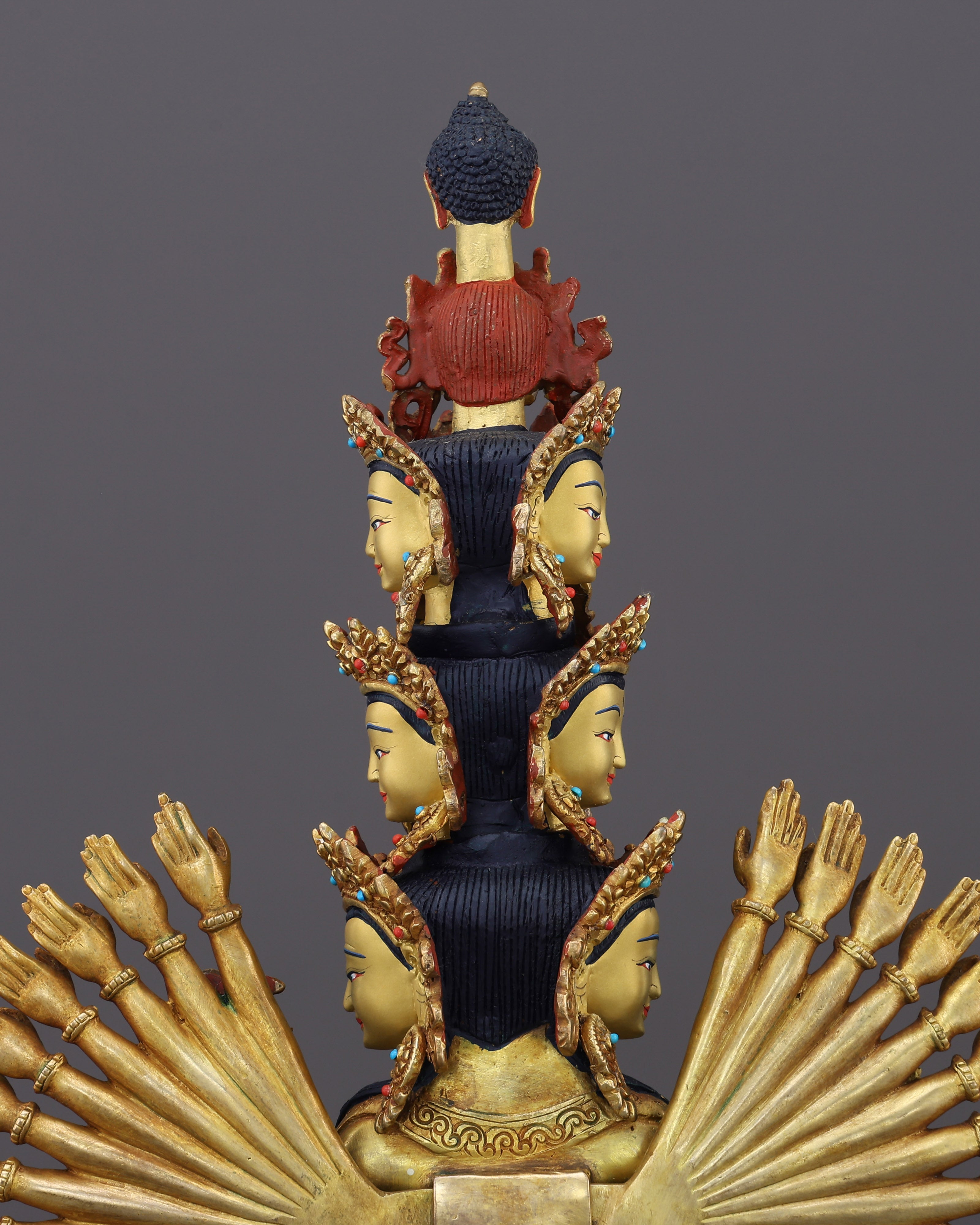 A Thousand Arms of Mercy | 1000-Armed Lokeshwor Statue in 24K Gold