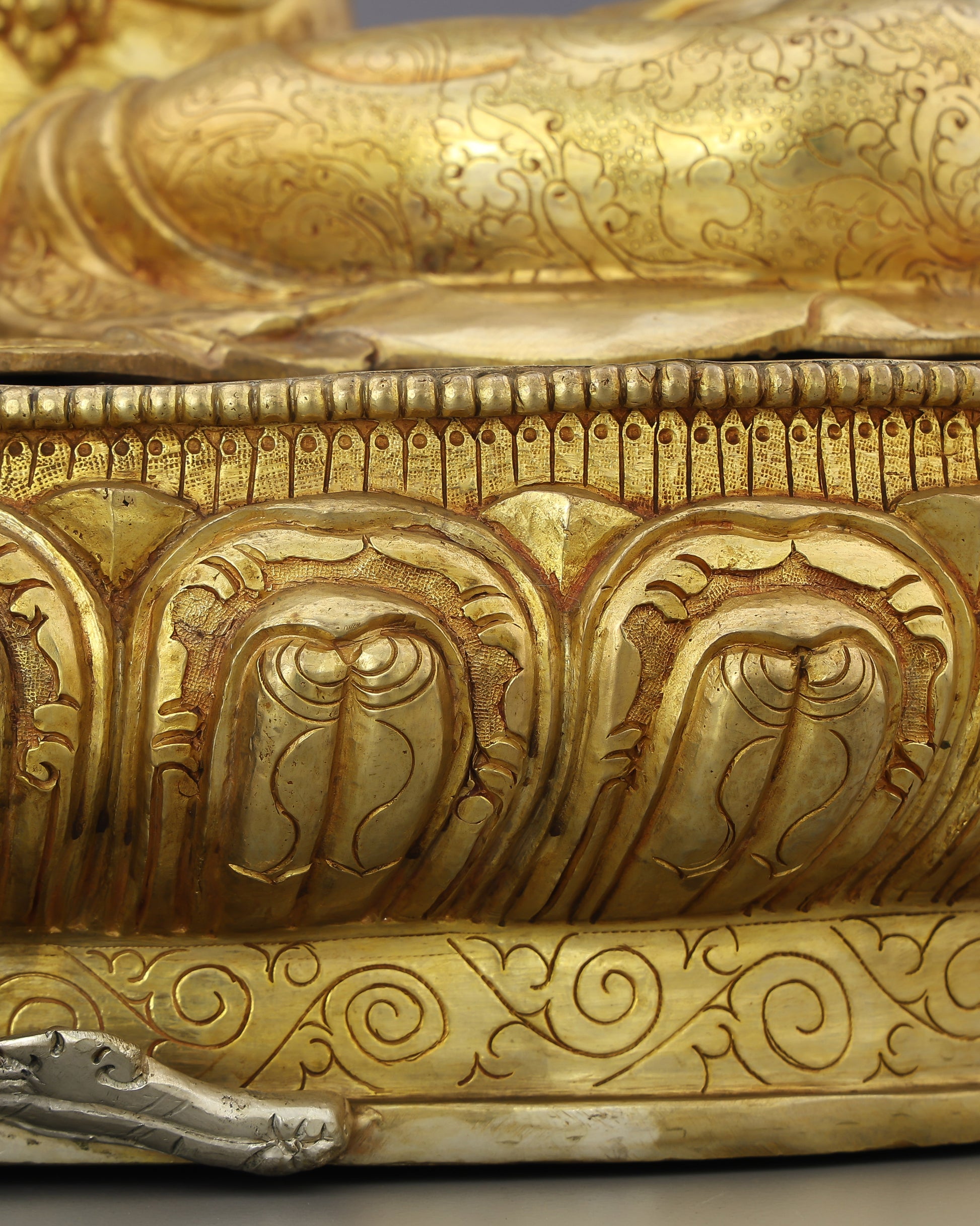 She Who Saves in an Instant | The Radiant Green Tara Statue in Silver & Gold - Authentic Handcrafted Statue