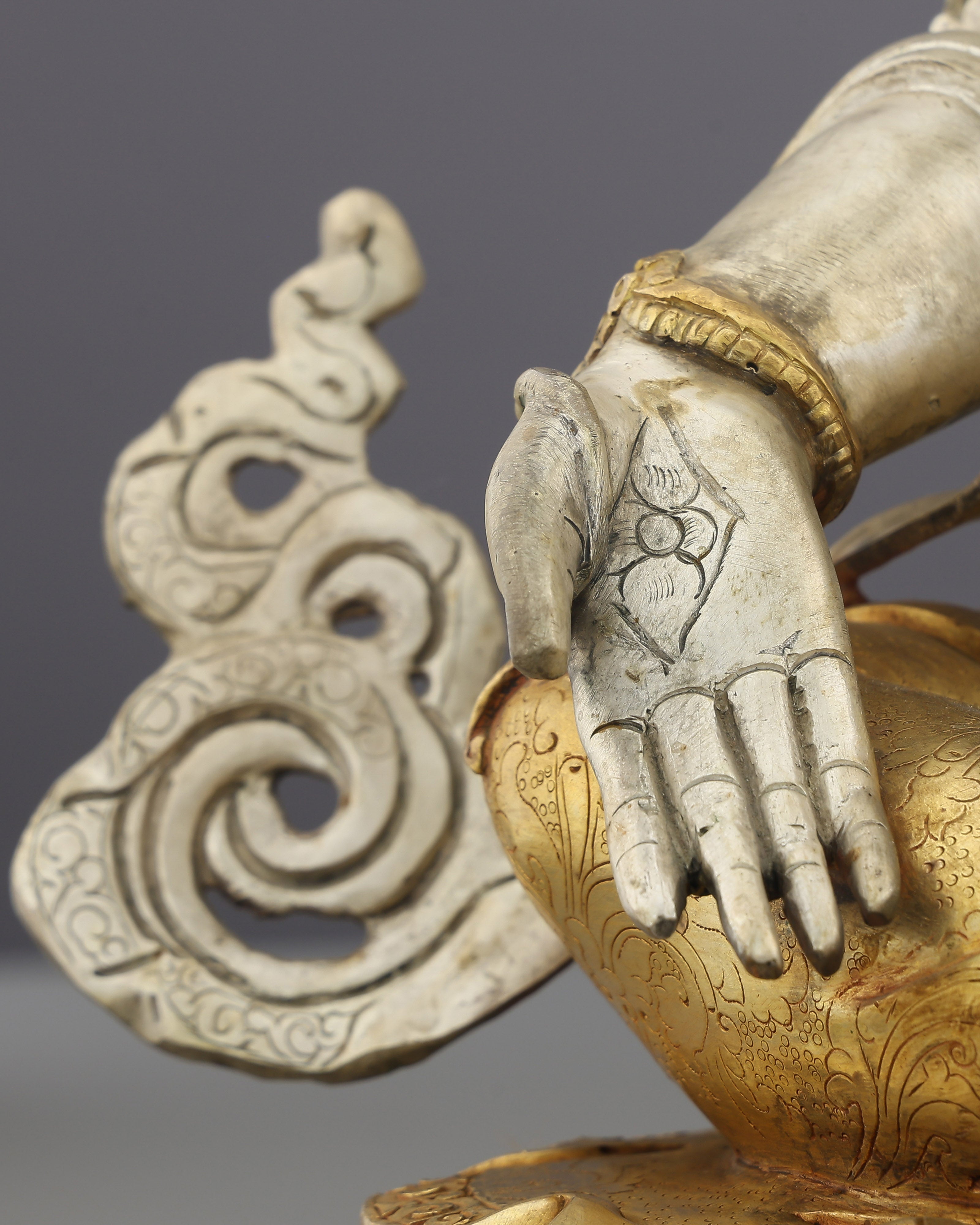 She Who Saves in an Instant | The Radiant Green Tara Statue in Silver & Gold