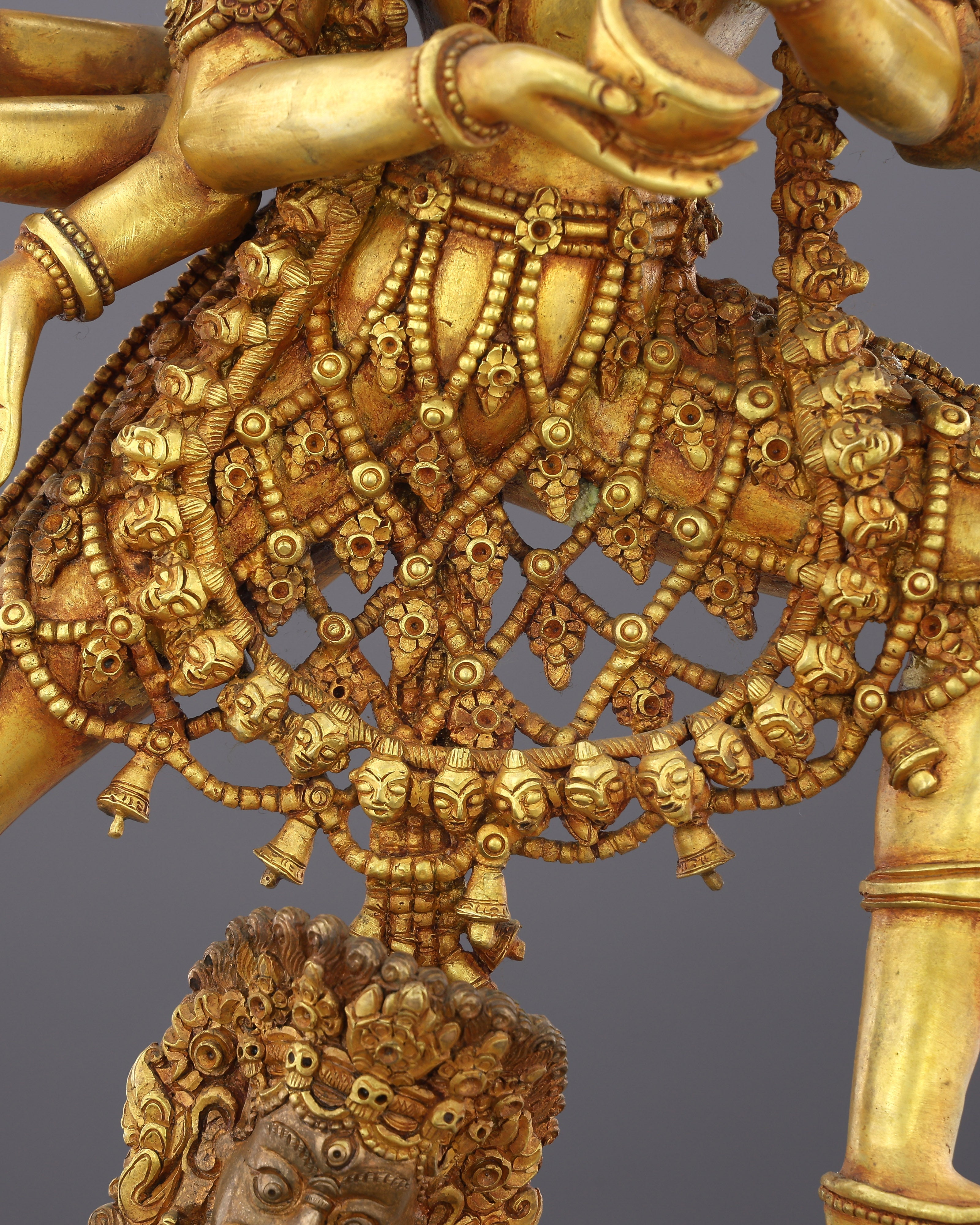 24K Gold Gilded Siddha Laxmi Statue | A Divine Guardian of Newar Tradition