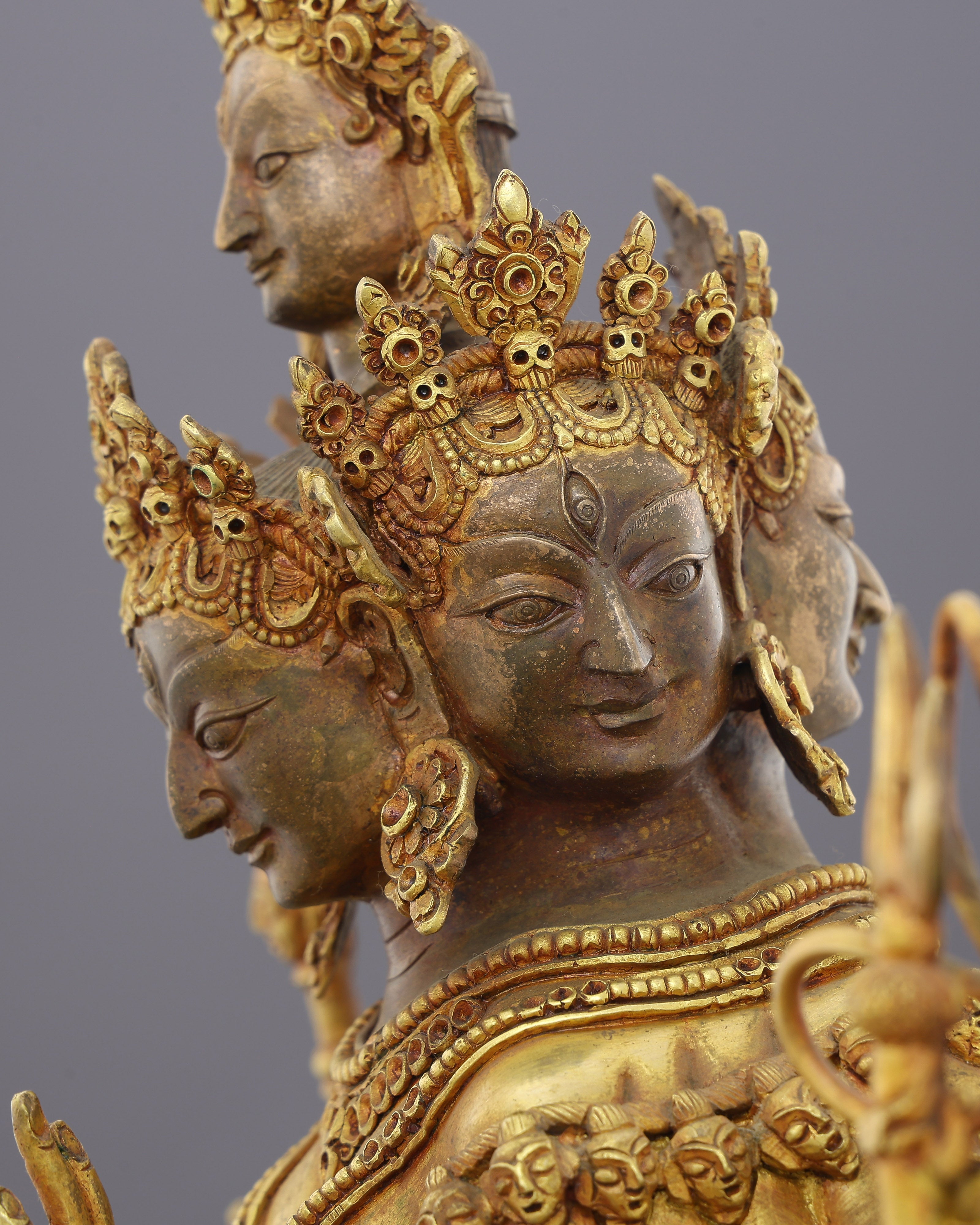 24K Gold Gilded Siddha Laxmi Statue | A Divine Guardian of Newar Tradition