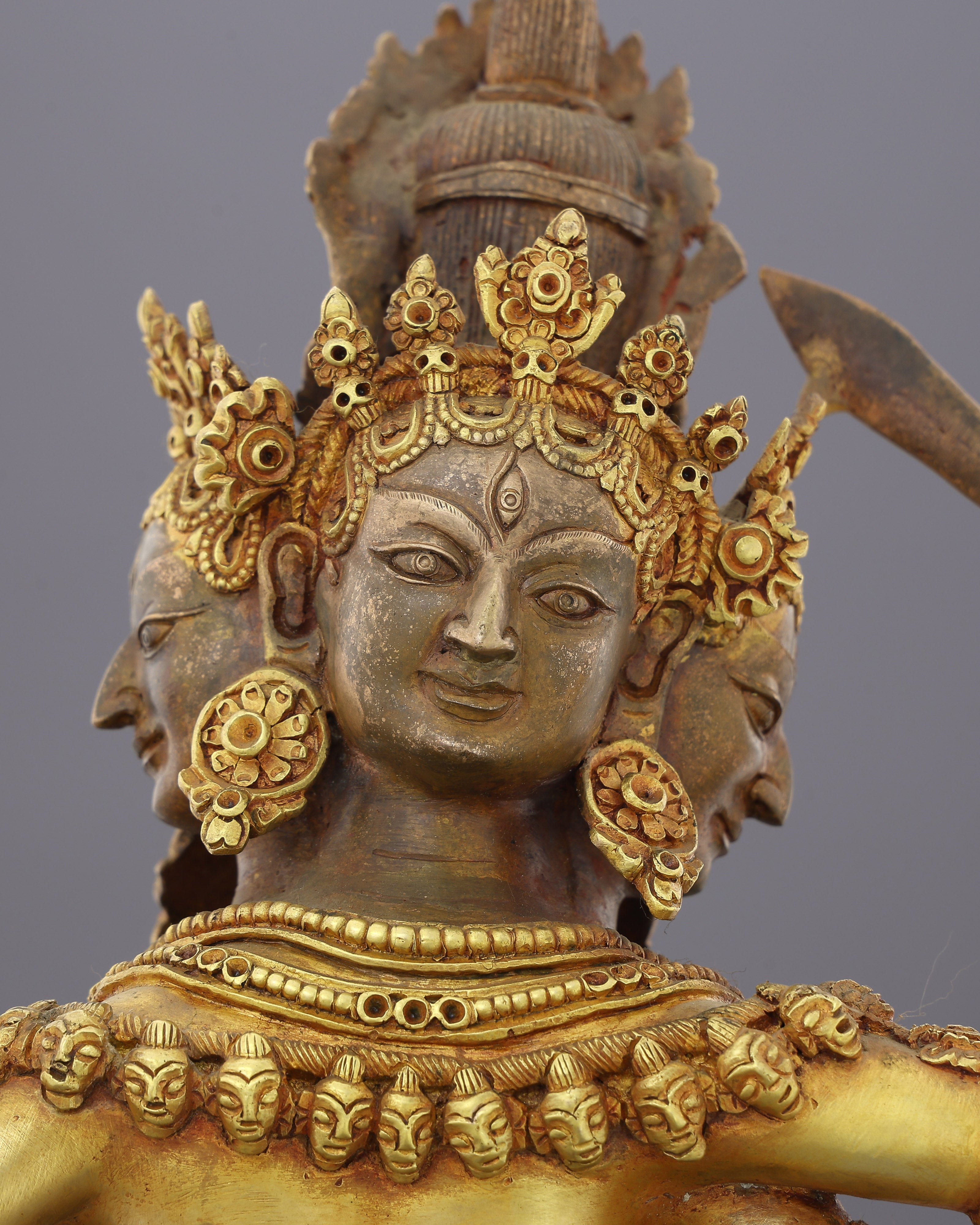 24K Gold Gilded Siddha Laxmi Statue | A Divine Guardian of Newar Tradition
