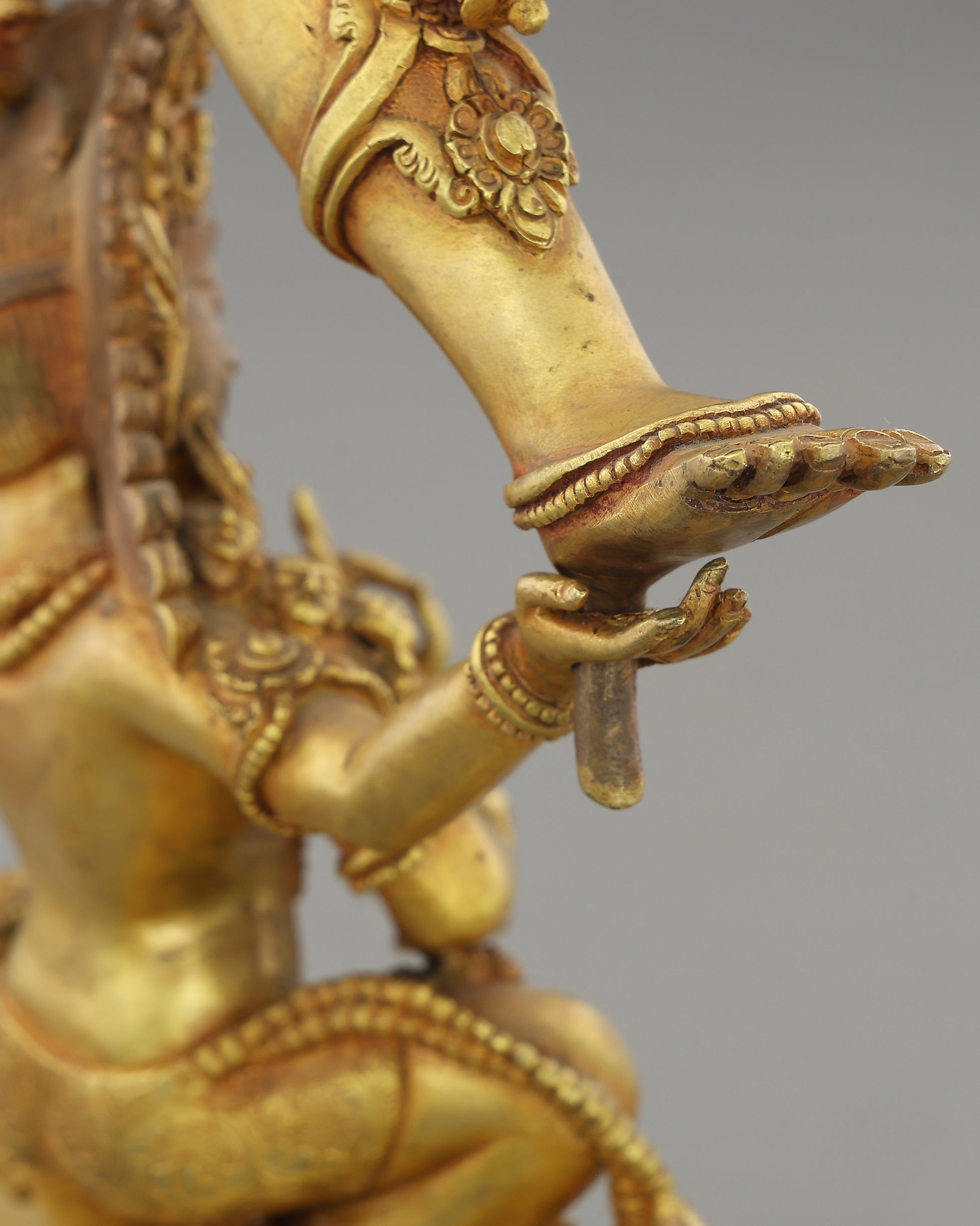 24K Gold Gilded Siddha Laxmi Statue | A Divine Guardian of Newar Tradition - Authentic Handcrafted Statue