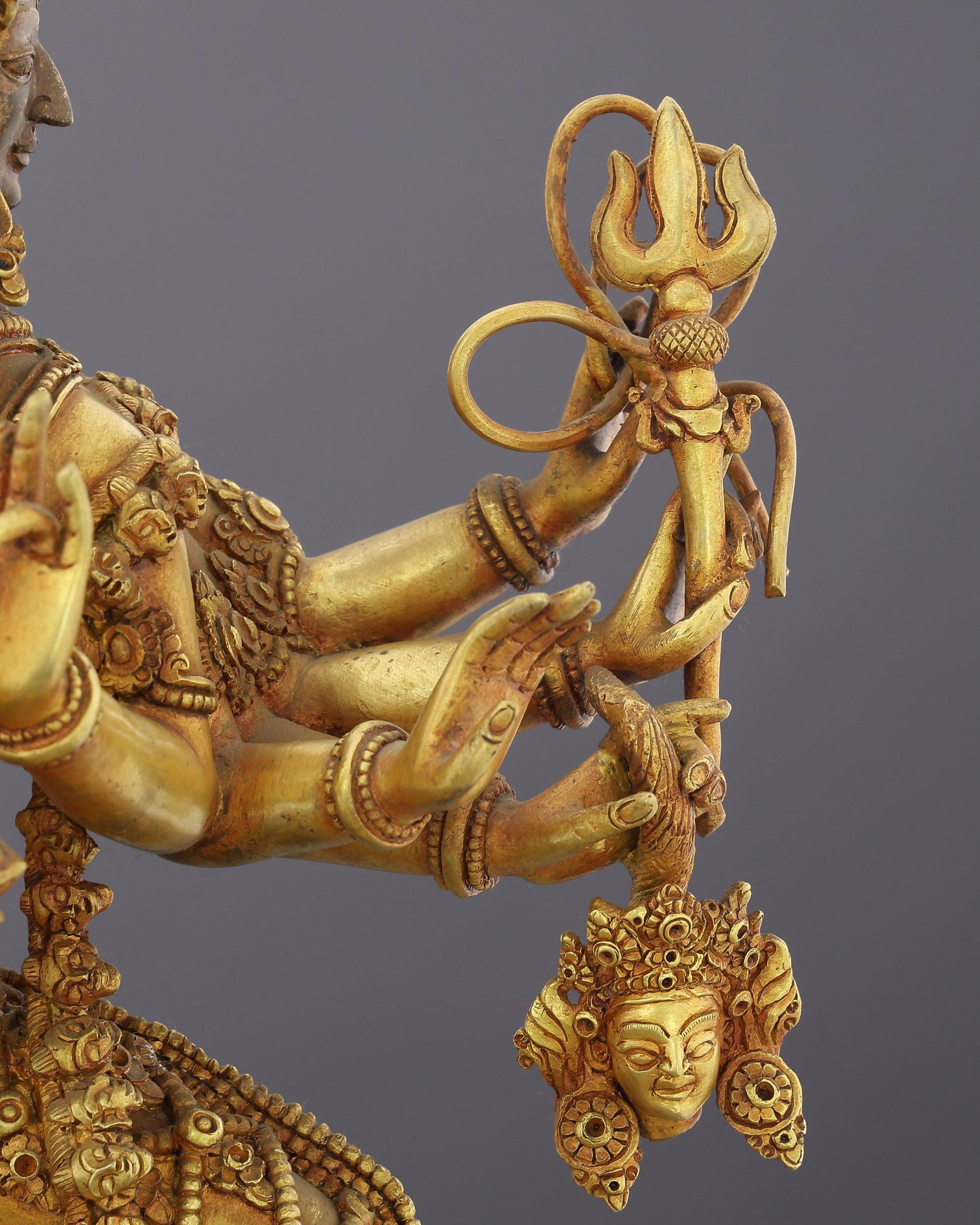 24K Gold Gilded Siddha Laxmi Statue | A Divine Guardian of Newar Tradition - Authentic Handcrafted Statue