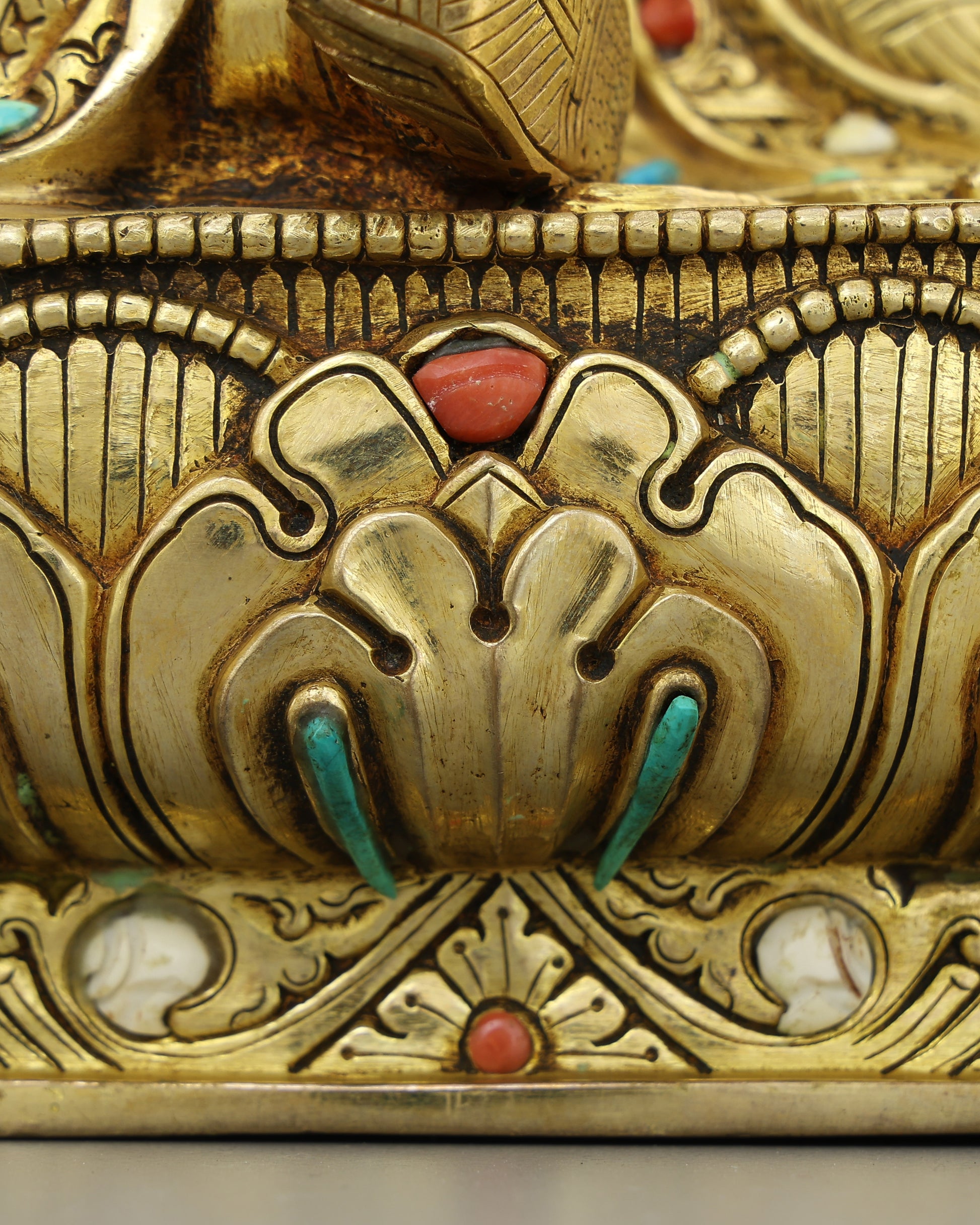 The Lotus-Born Master | Handcrafted Guru Rinpoche Statue in 24K Gold - Authentic Handcrafted Statue