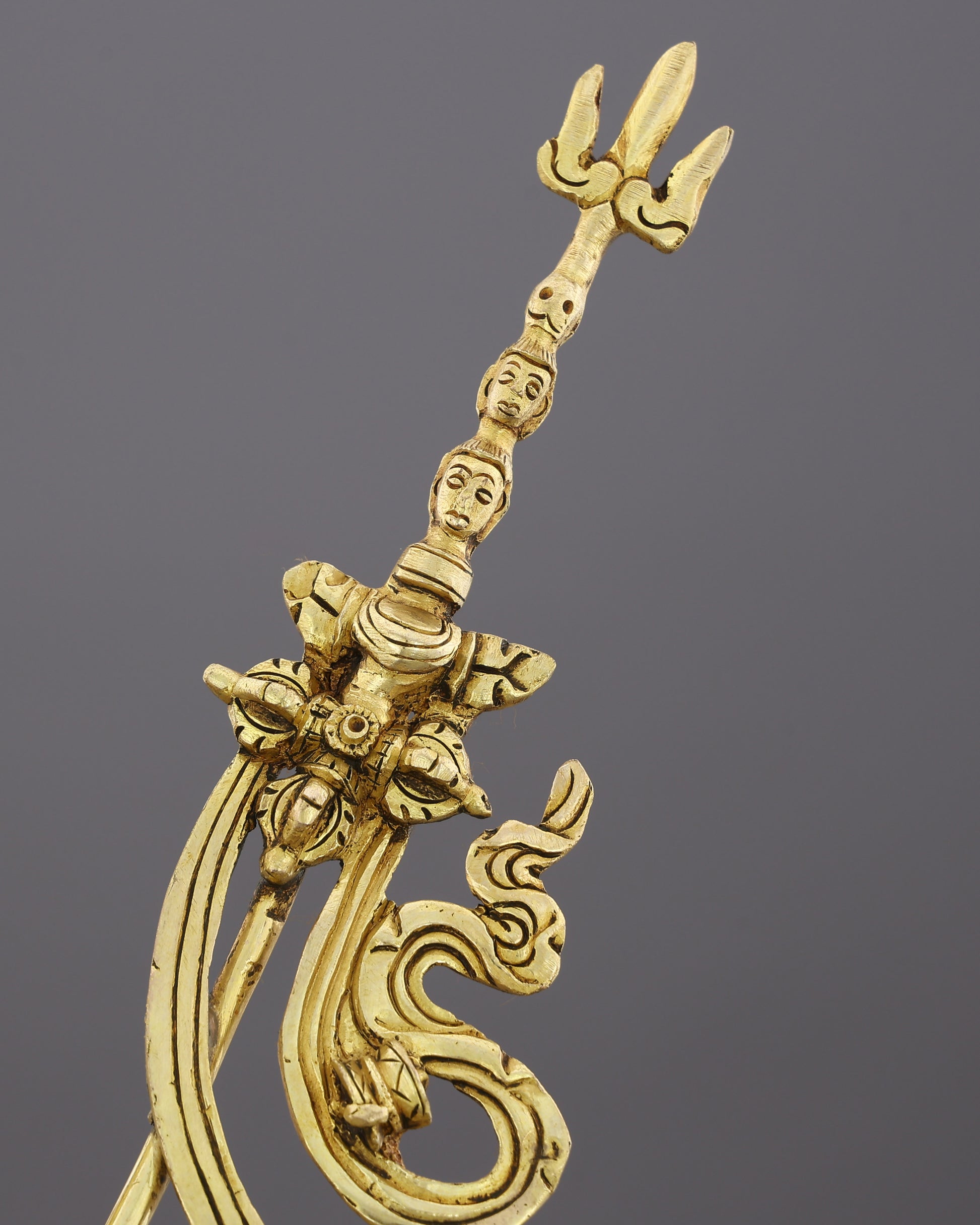 The Lotus-Born Master | Handcrafted Guru Rinpoche Statue in 24K Gold - Authentic Handcrafted Statue