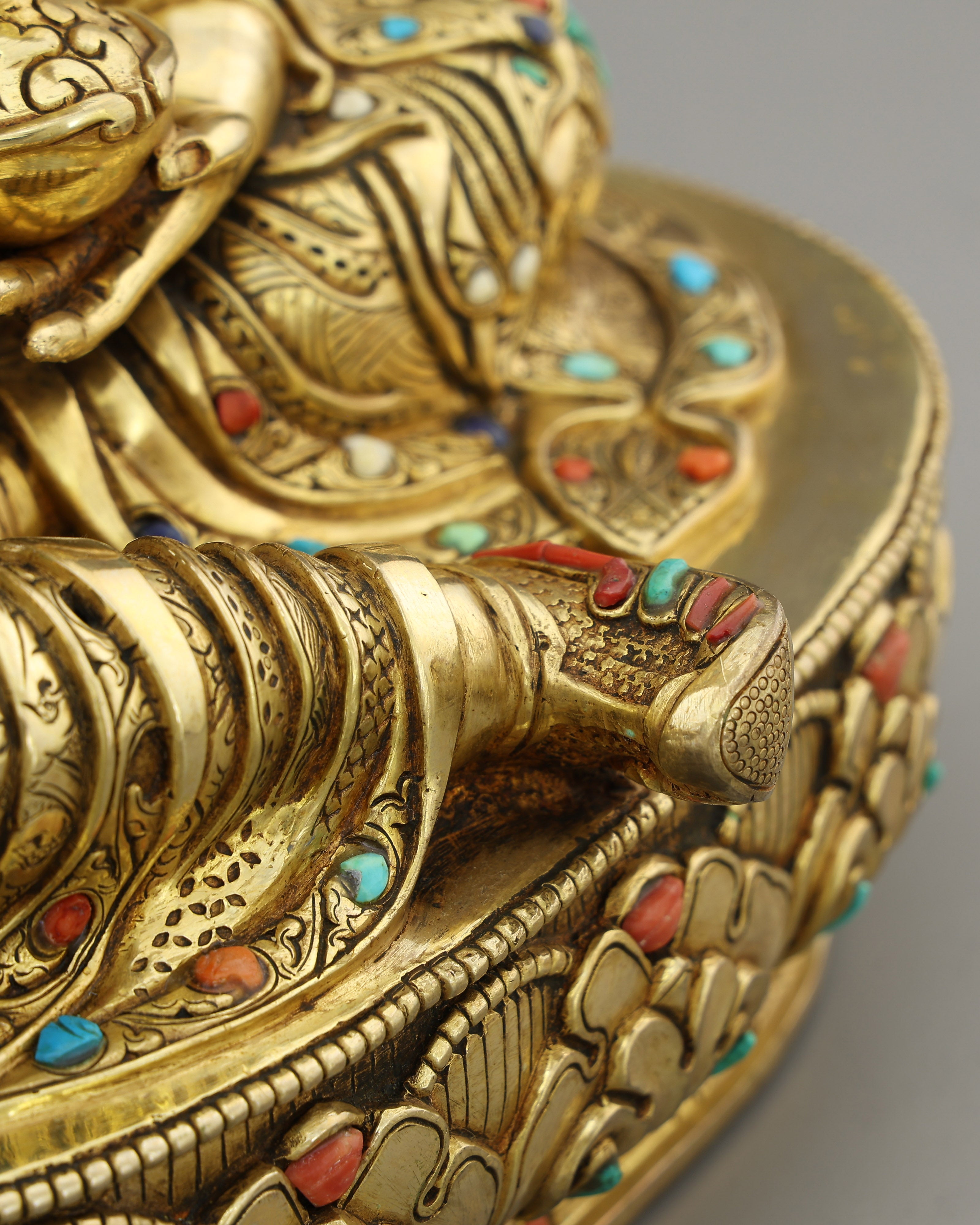 The Lotus-Born Master | Handcrafted Guru Rinpoche Statue in 24K Gold