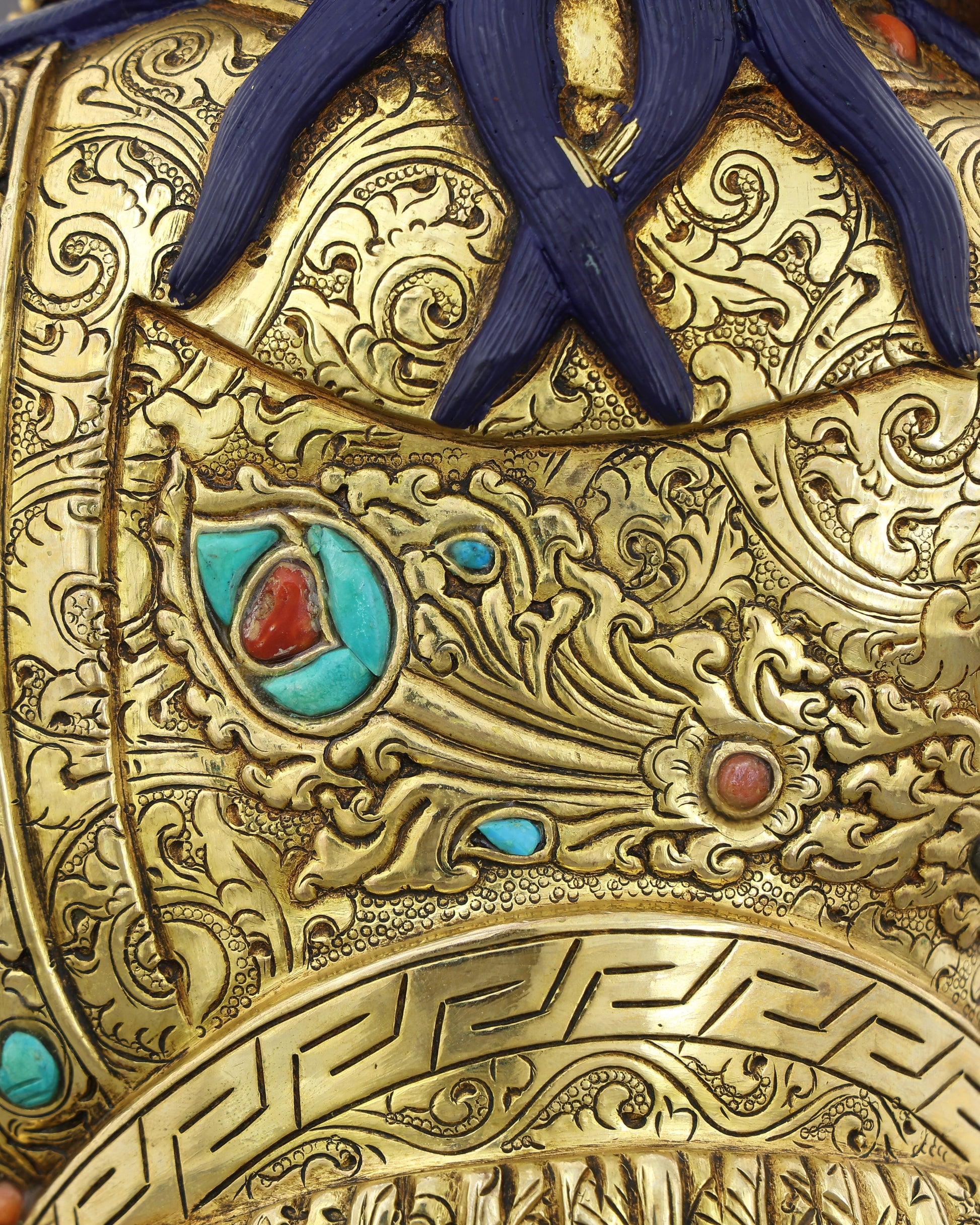 The Lotus-Born Master | Handcrafted Guru Rinpoche Statue in 24K Gold - Authentic Handcrafted Statue