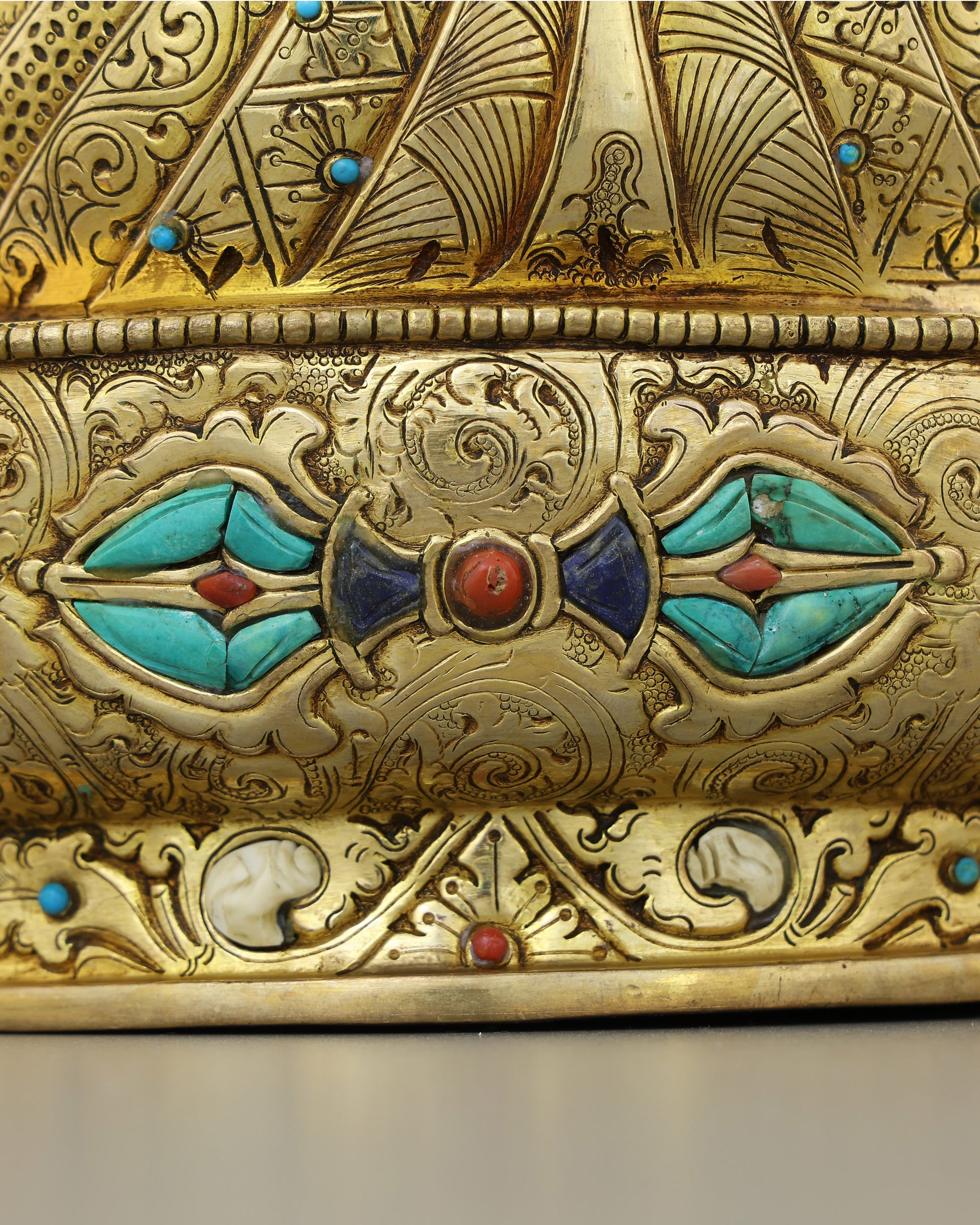 The Lotus-Born Master | Handcrafted Guru Rinpoche Statue in 24K Gold - Authentic Handcrafted Statue