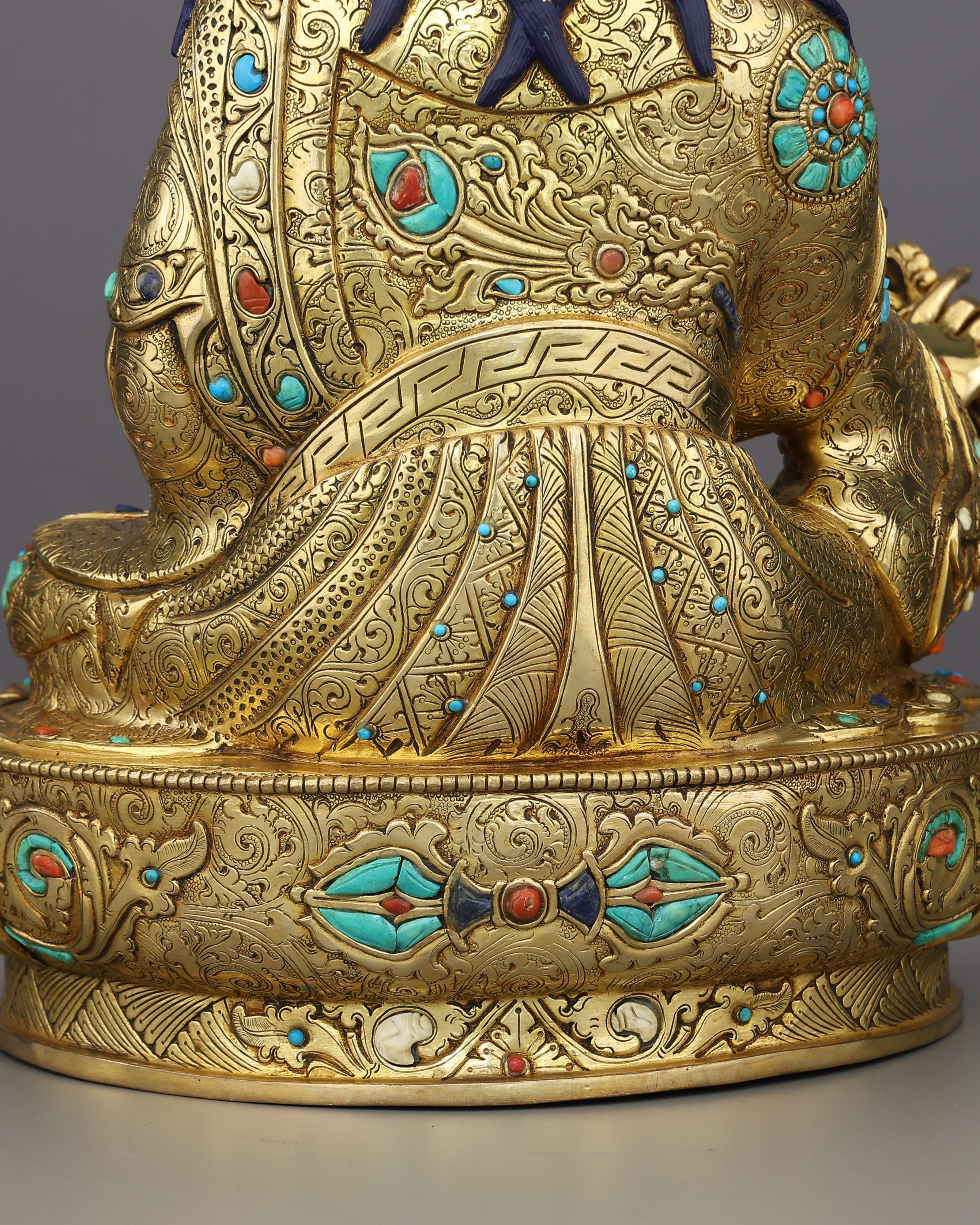 The Lotus-Born Master | Handcrafted Guru Rinpoche Statue in 24K Gold