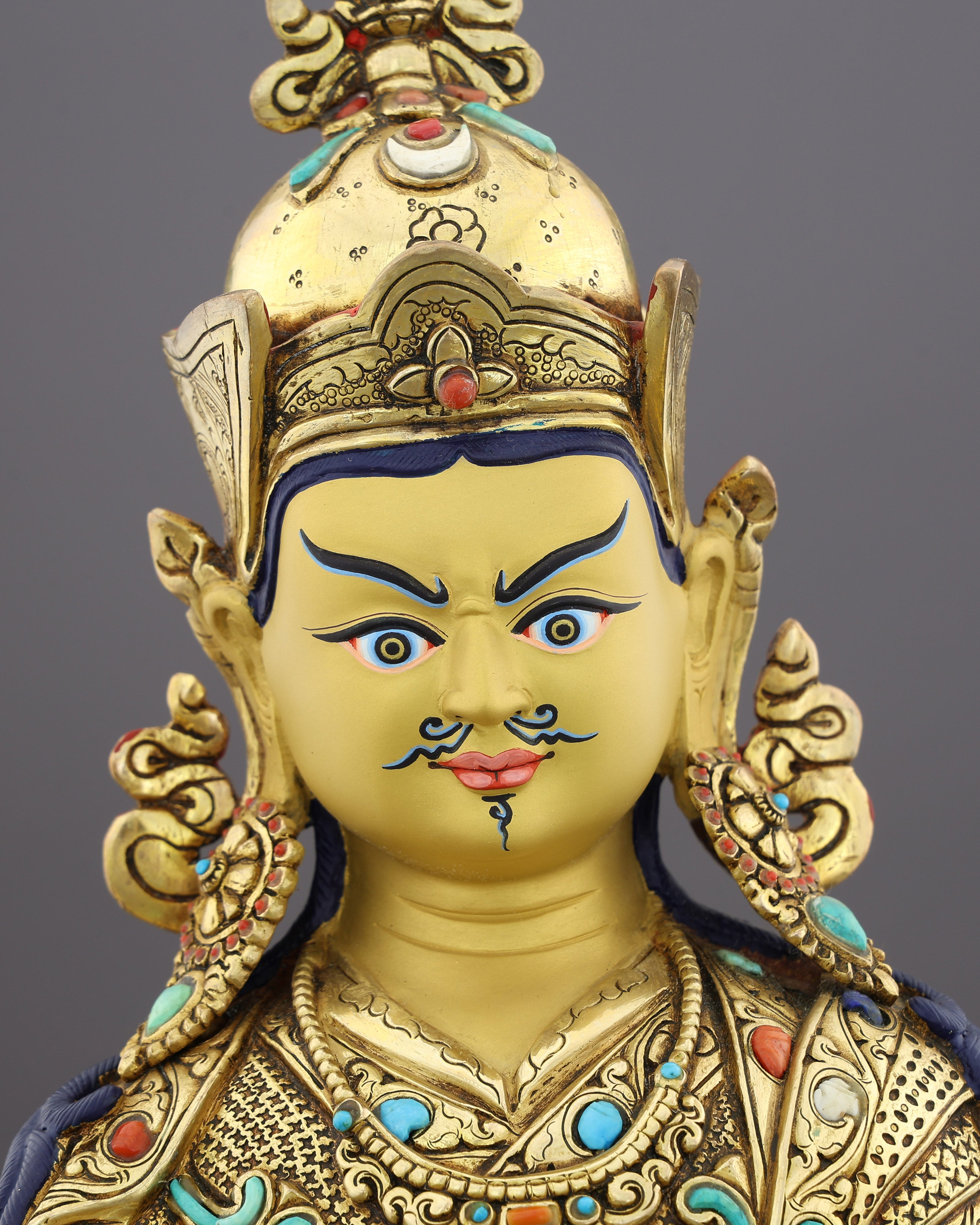 The Lotus-Born Master | Handcrafted Guru Rinpoche Statue in 24K Gold